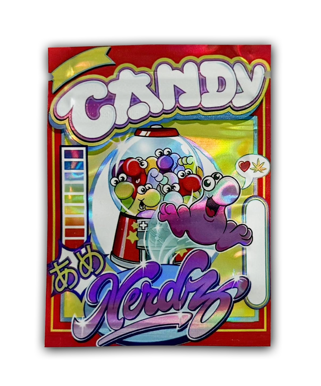 Candy Nerdz Edition โ 100pc Mylar Bag Set (Holographic Candy Cartoon Series) ๐ฌ๐ฅ Mylar Exoticz