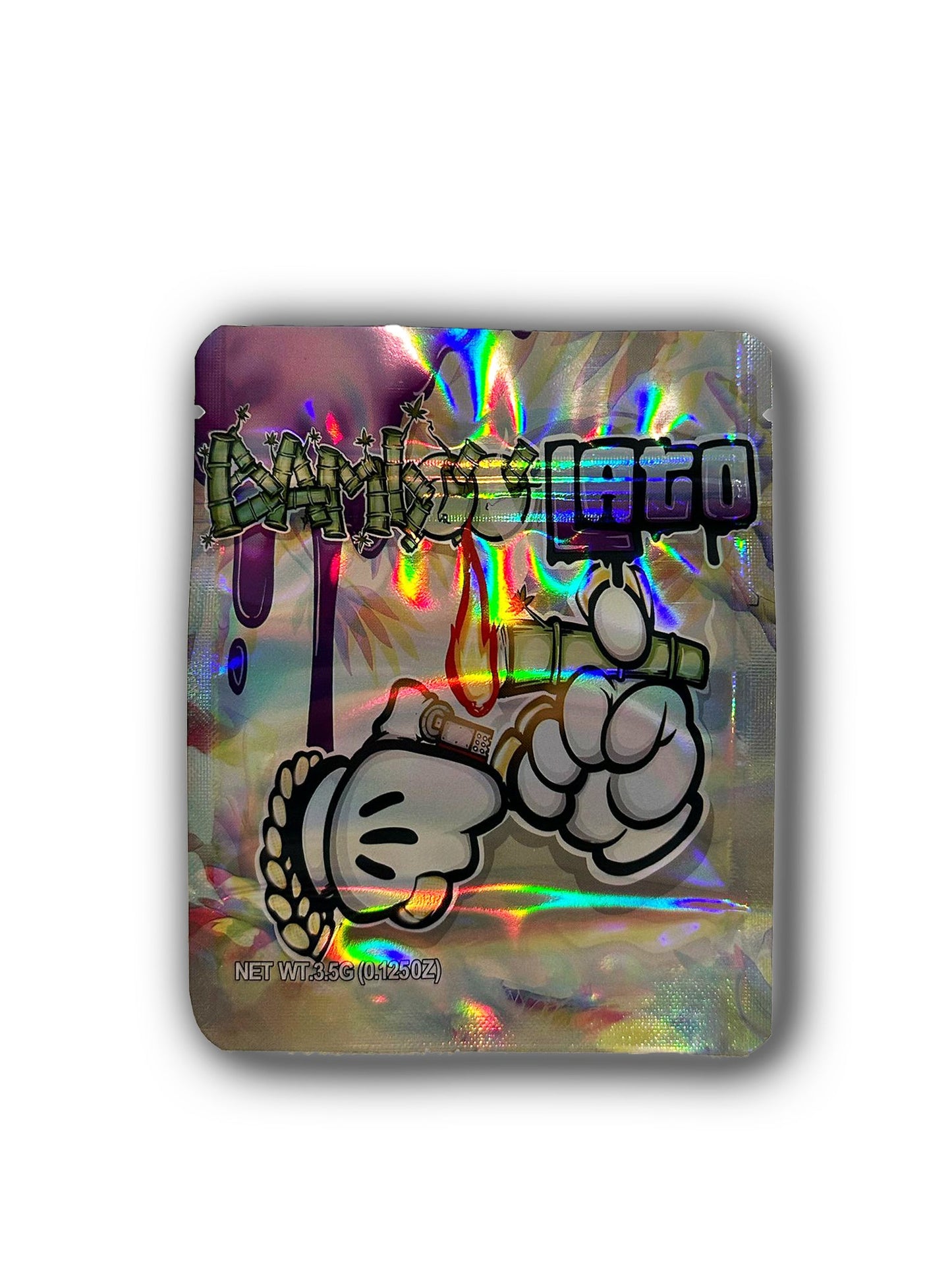 Bamboo Lato Mylar Bags | 50pc 3.5g Exotic Resealable Storage Set Mylar Exoticz