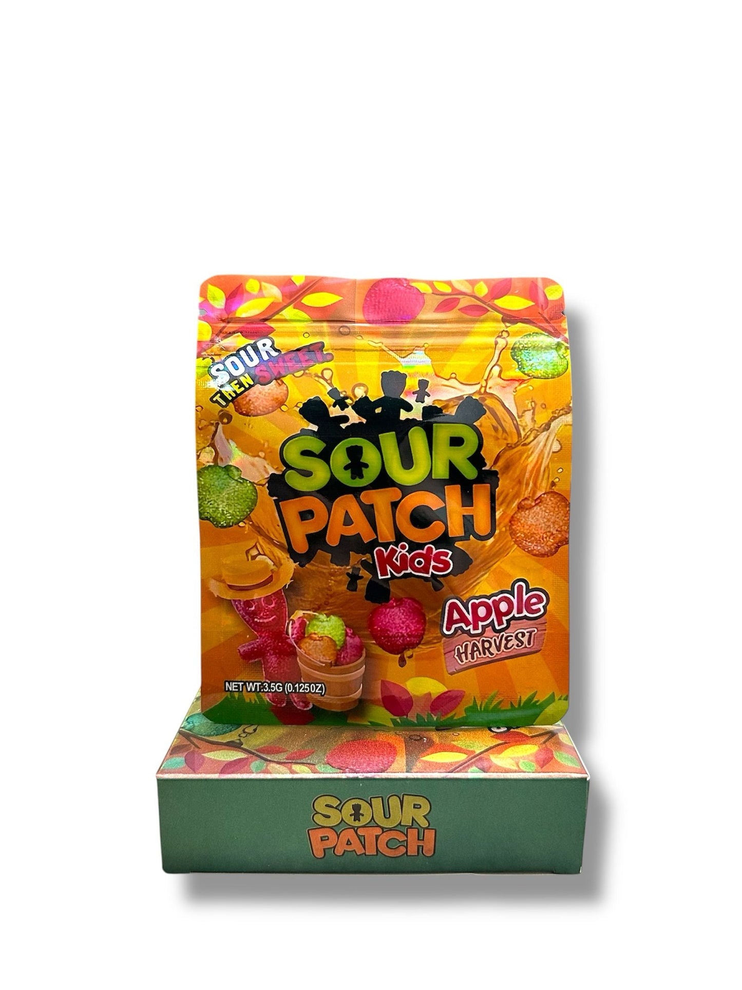 Sour Patch Kids Apple Harvest Mylar Bags + Boxes | 100pc 3.5g Exotic Storage Set Mylar Exoticz
