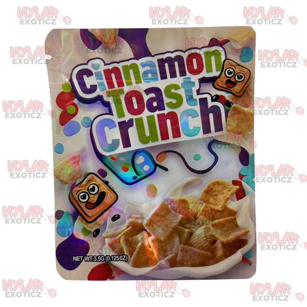 Cinnamon Sugar Crunch Mylar Bags | 1g Exotic Resealable Storage Bags Mylar Exoticz