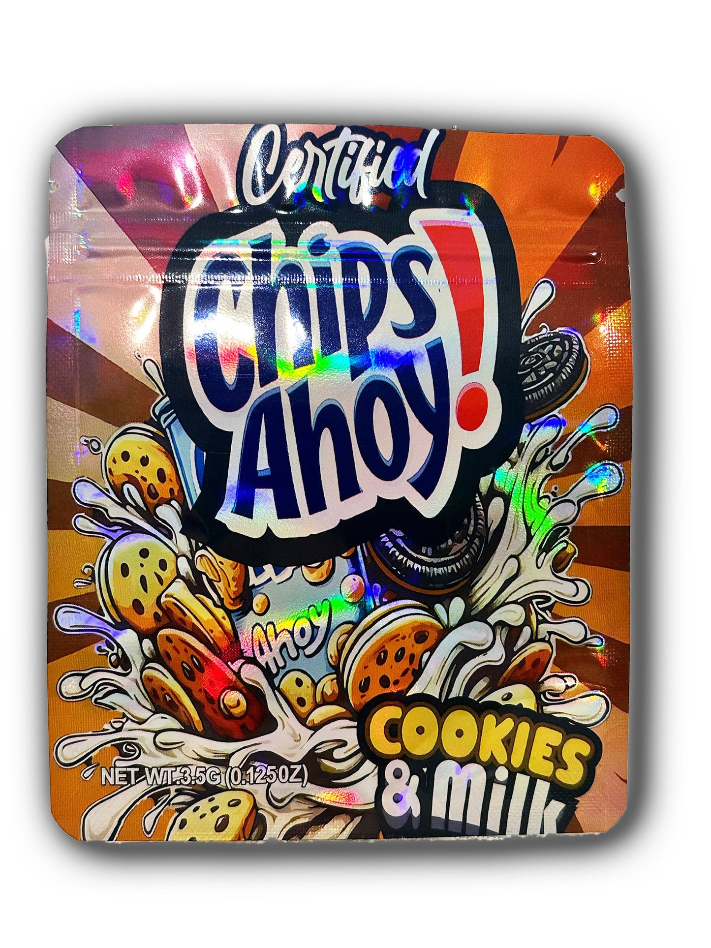 Chips Ahoy Mylar Bags | 50pc 3.5g Exotic Resealable Storage Set Mylar Exoticz