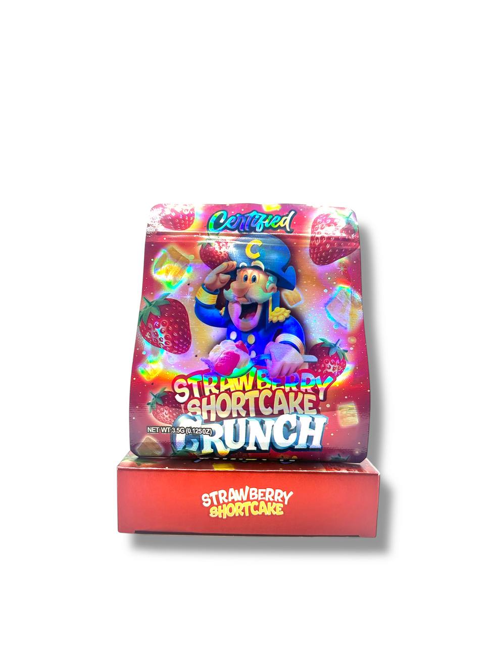 Strawberry Shortcake Captain Crunch Mylar Bags + Boxes | 100pc 3.5g Exotic Storage Set Mylar Exoticz
