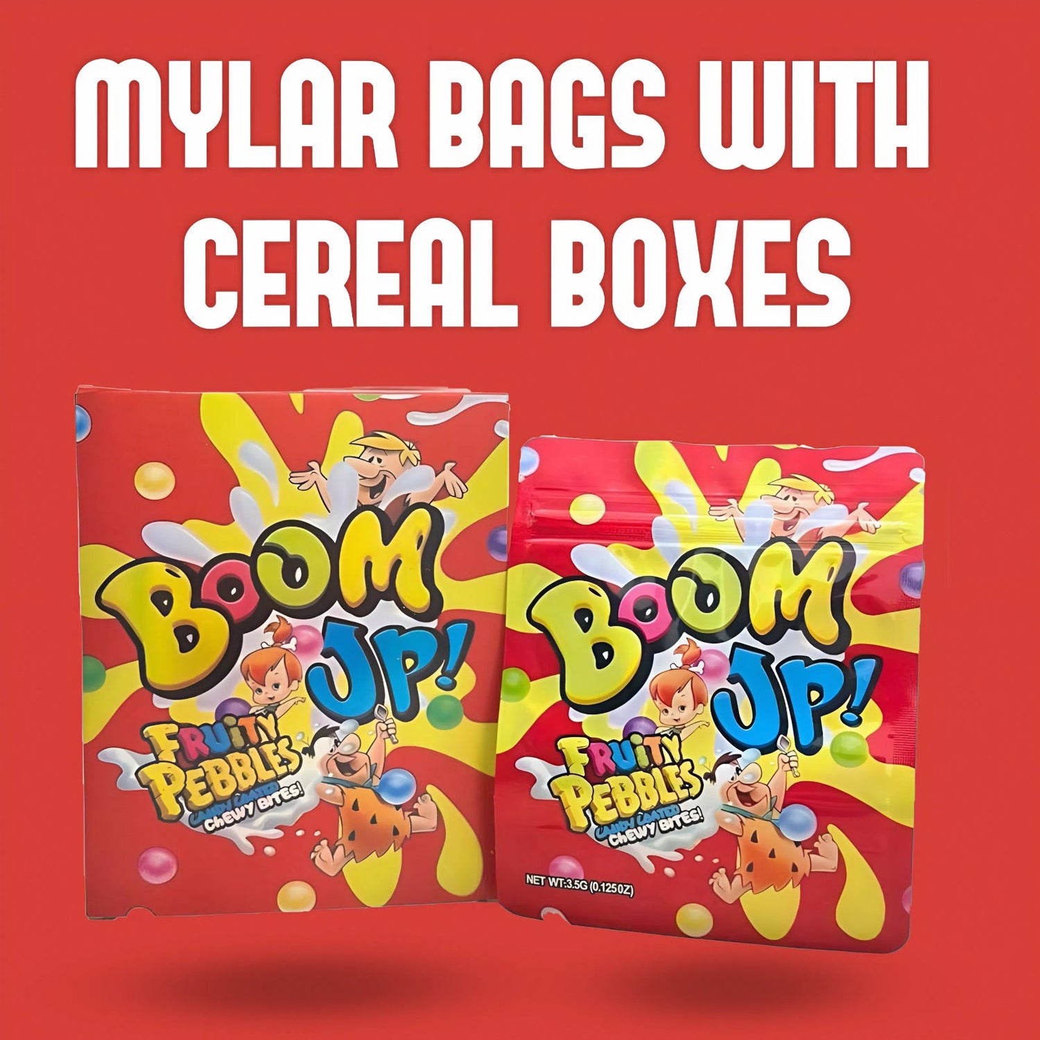 Mylar Bags with Cereal Boxes - Mylar Exoticz