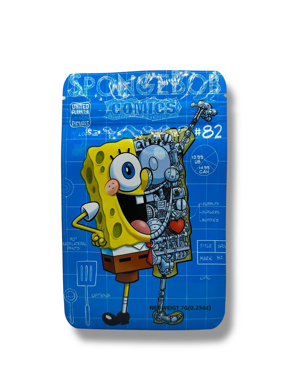 Spongebob Comics Edition — 7g Exotic Mylar Bags (Blueprint Cartoon Series) Mylar Exoticz