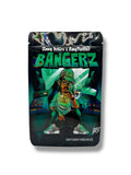 Packaging for 'Bangerz' featuring a character and text on a dark background