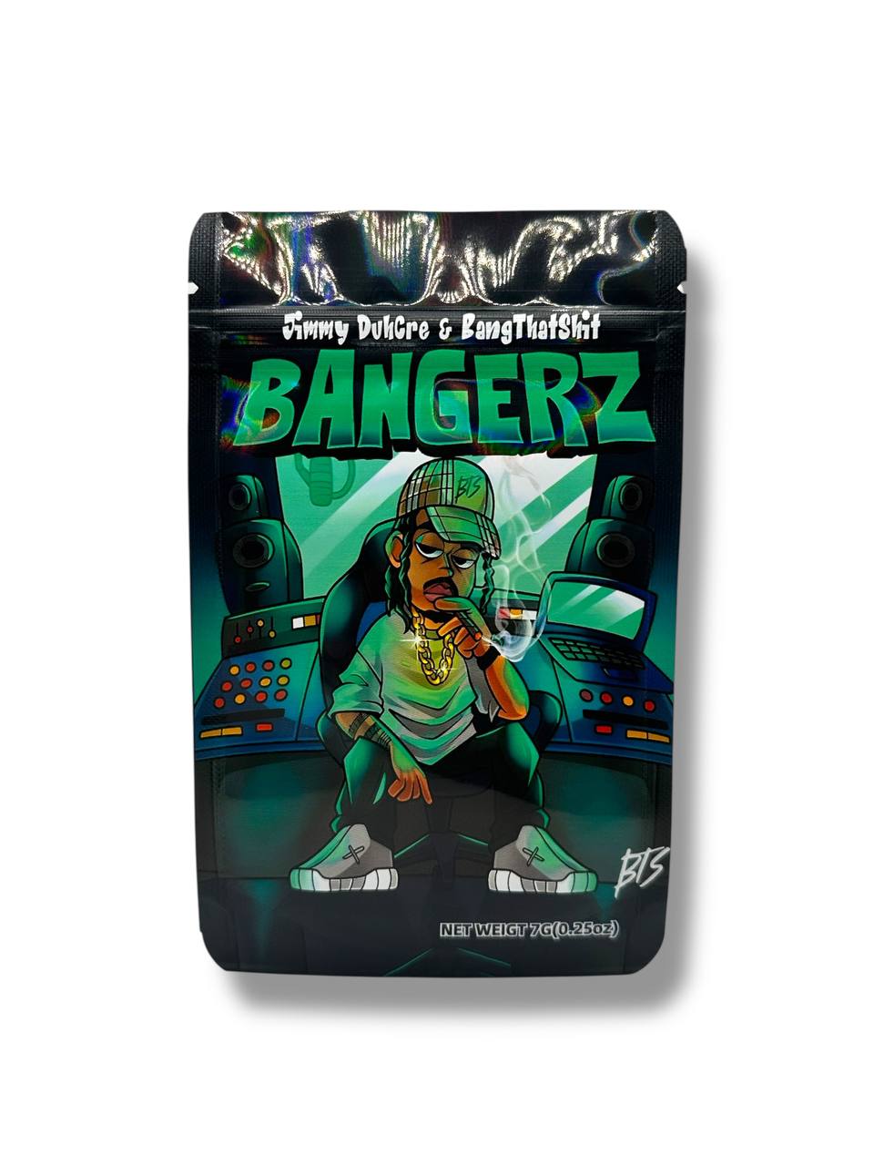 Packaging for 'Bangerz' featuring a character and text on a dark background