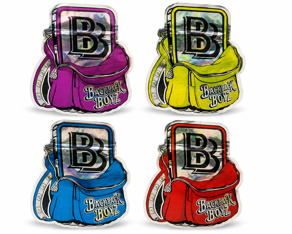 Backpack Boyz Mylar Bags | Choose Your Design | 3.5g Exotic Die Cut Resealable Storage Bags
