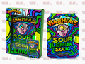 War Head Sour Lemon Soda Mylar Bags + Matching Window Boxes | 3.5g Exotic Resealable Storage Set