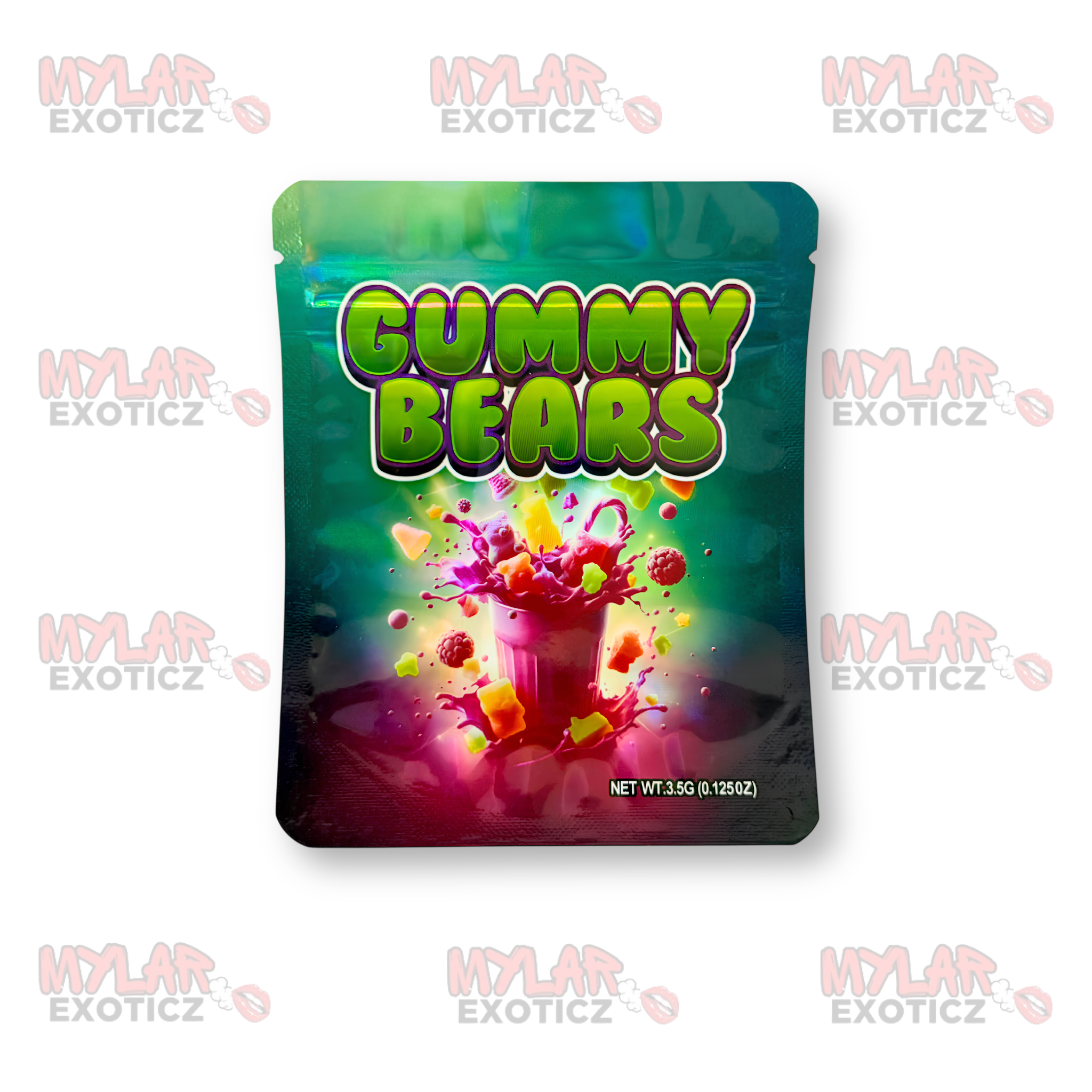 Gummy Bears Mylar Bags | 3.5g Exotic Resealable Storage Bags