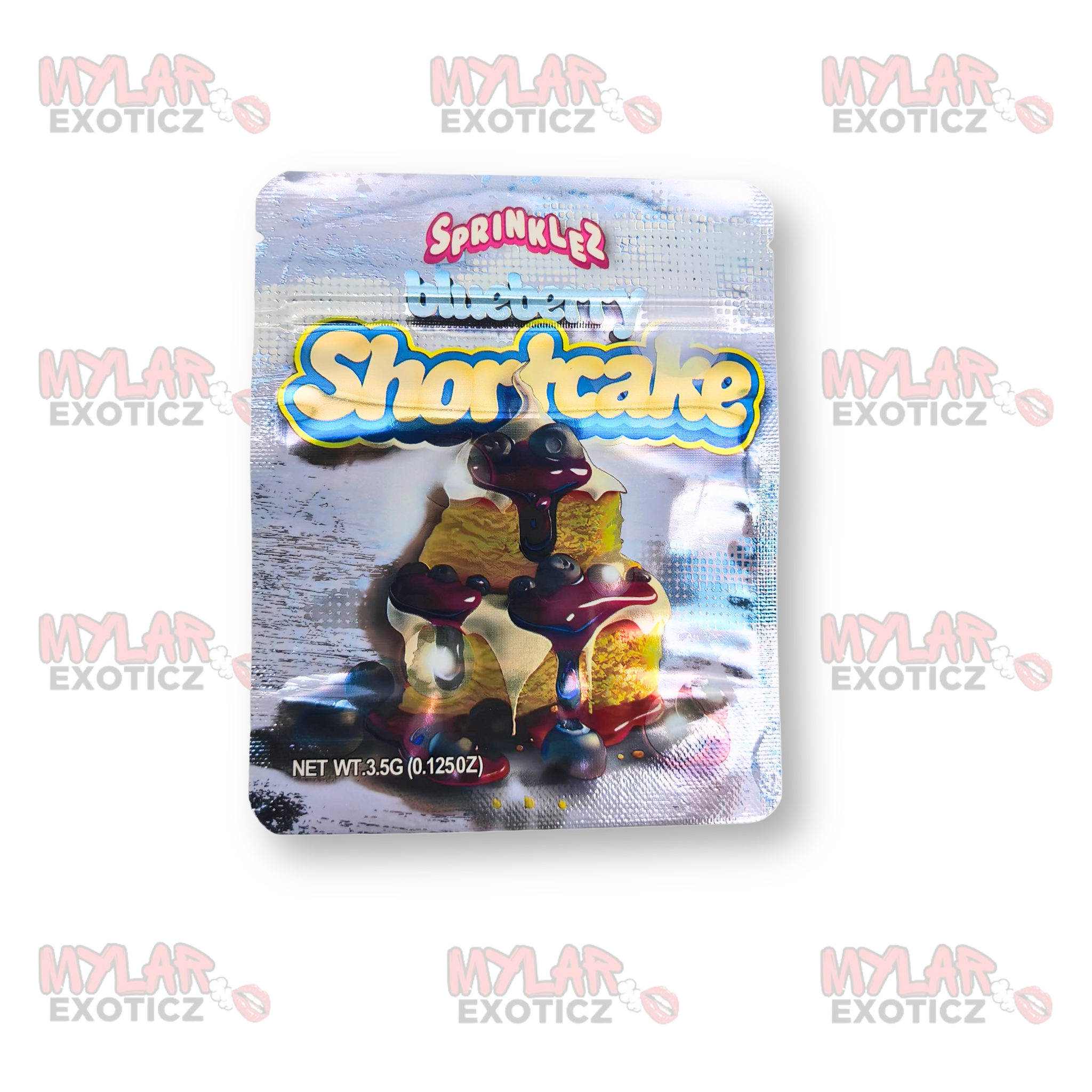 Sprinklez Blueberry Shortcake Mylar Bags | 3.5g Exotic Resealable Storage Bags