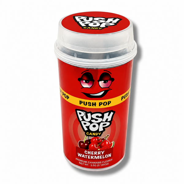 Push Pop Cherry Watermelon Packaging Containers | 10 Pack Reusable Storage Tubes