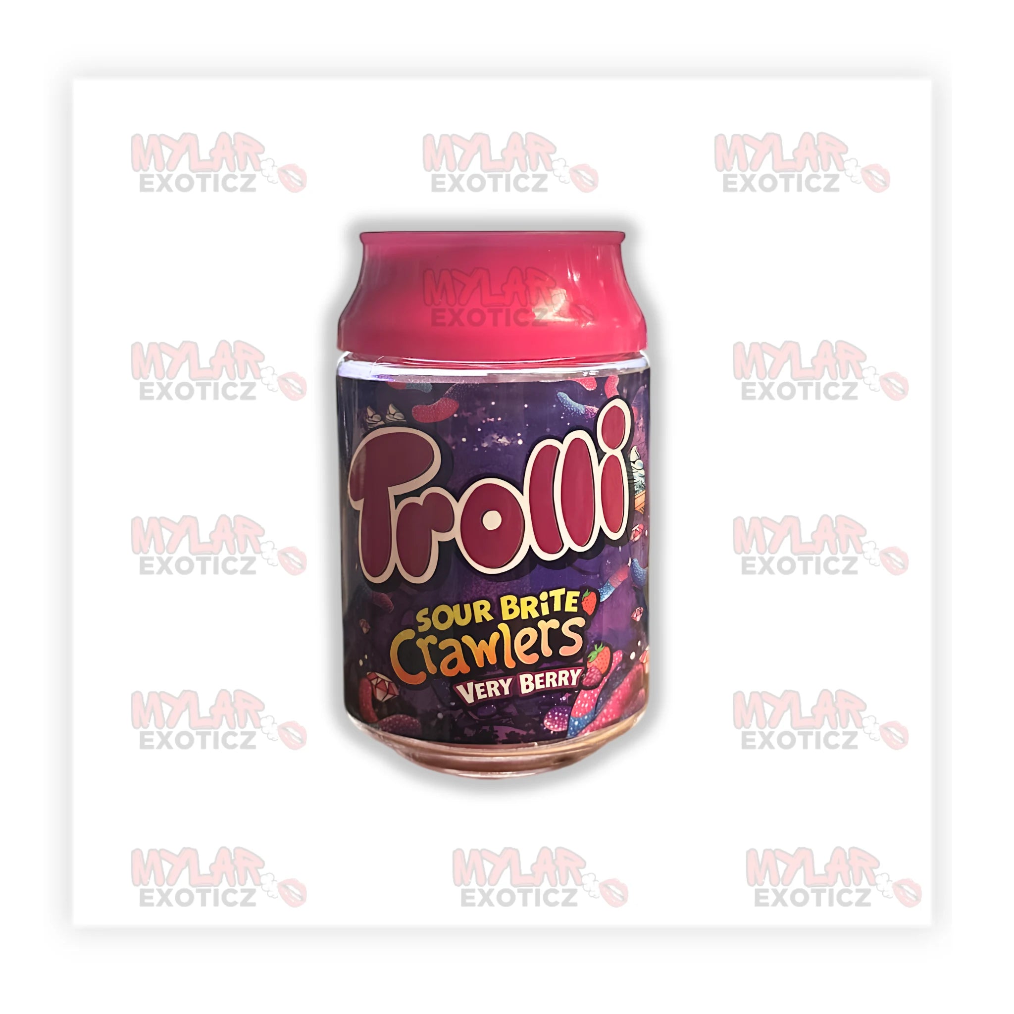 Trolli Sour Brite Crawlers  Exotic 3.5g Storage Jars - (12 Pack)