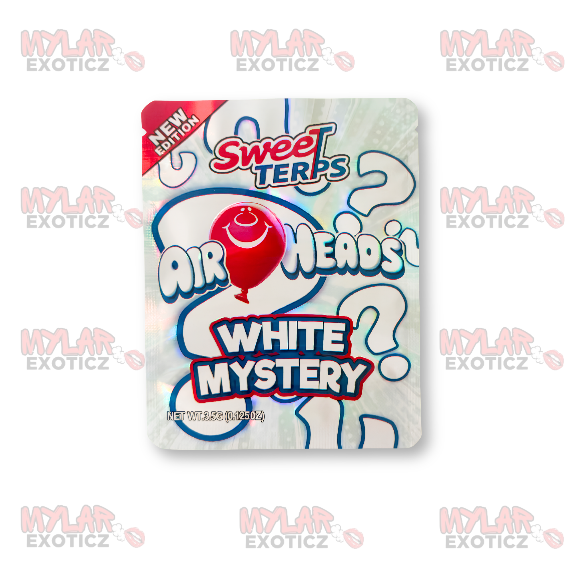 Sweet Terps Airheads White Mystery Mylar Bags | 3.5g Exotic Resealable Storage Bags