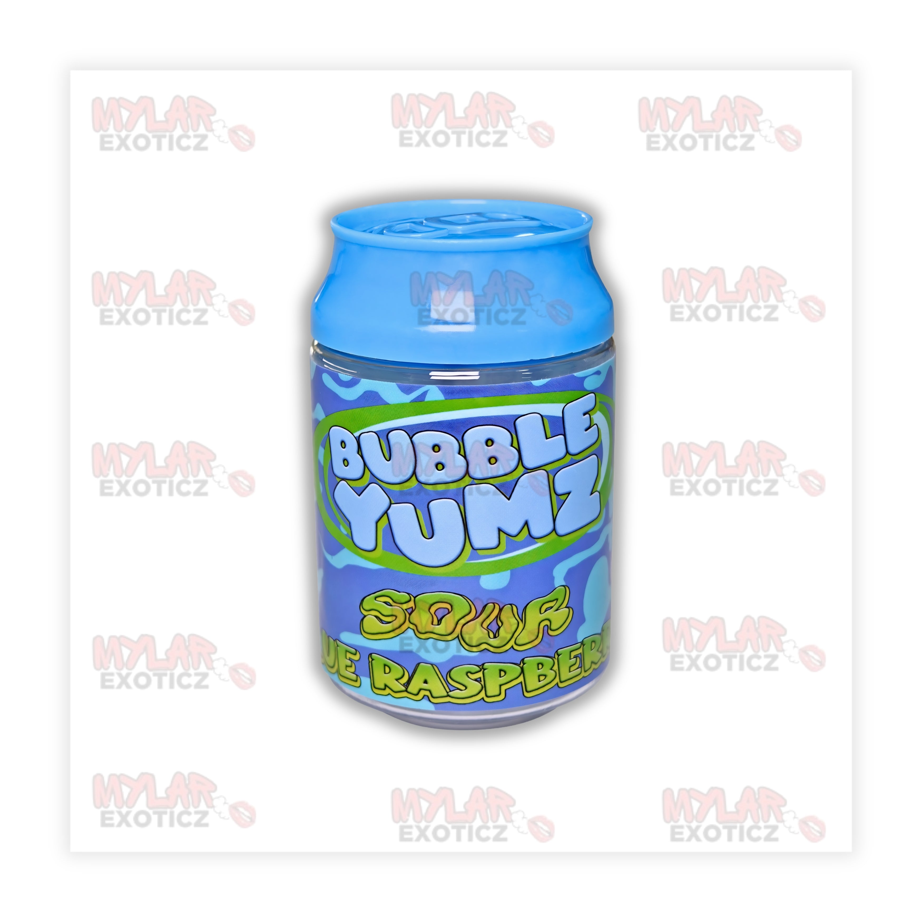 Bubble Yumz Sour Raspberry Exotic 3.5g Soda Cans - (12 Pack)