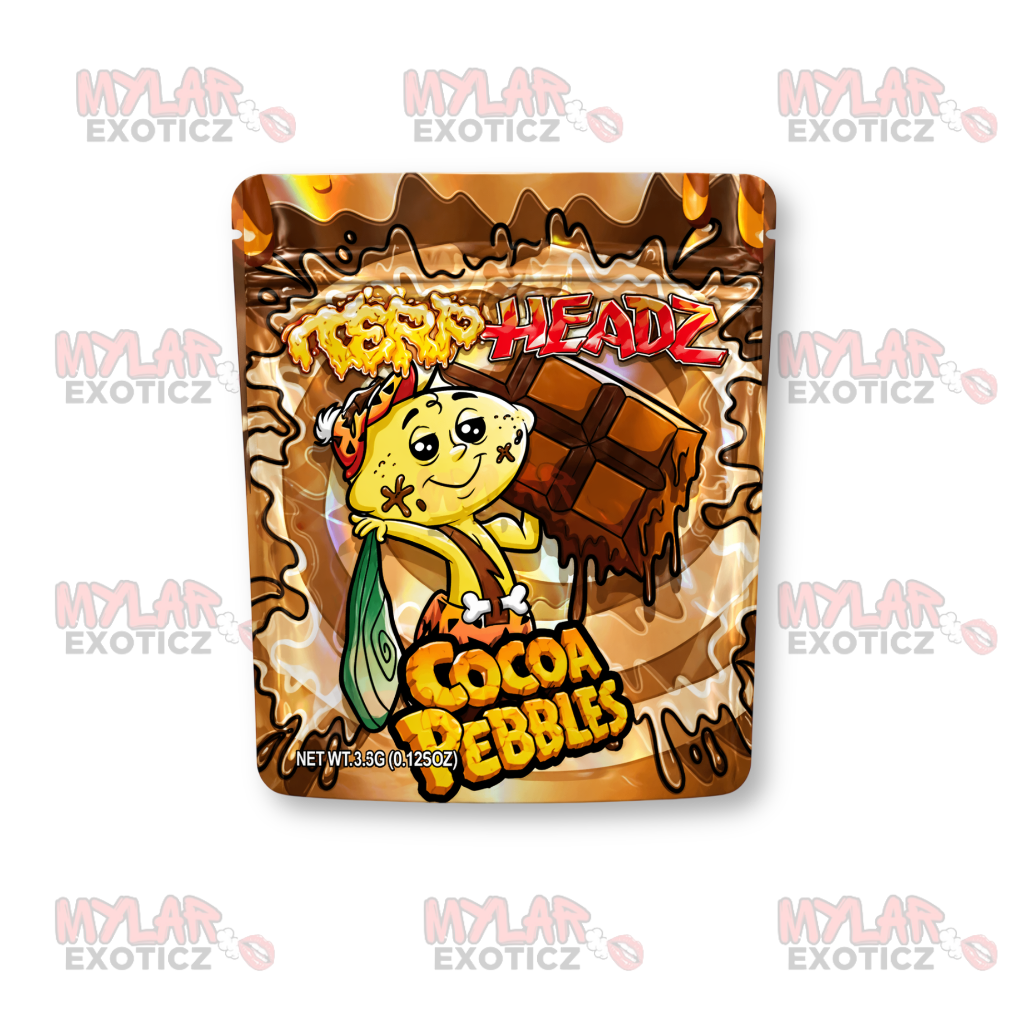 Chocolate Cereal Crunch Mylar Bags | 3.5g Exotic Resealable Storage Bags