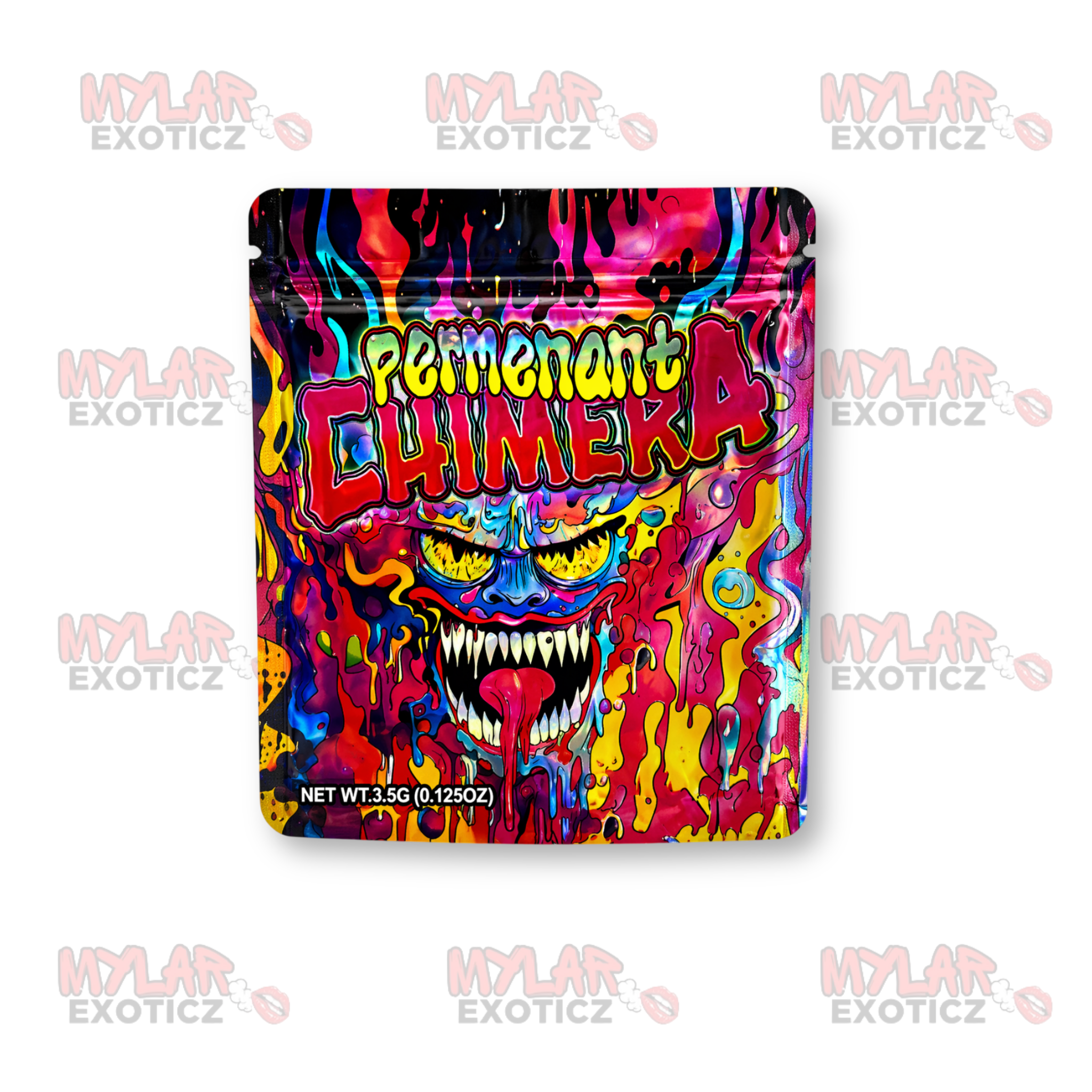 Permanent Chimera Mylar Bags | 3.5g Exotic Resealable Storage Bags