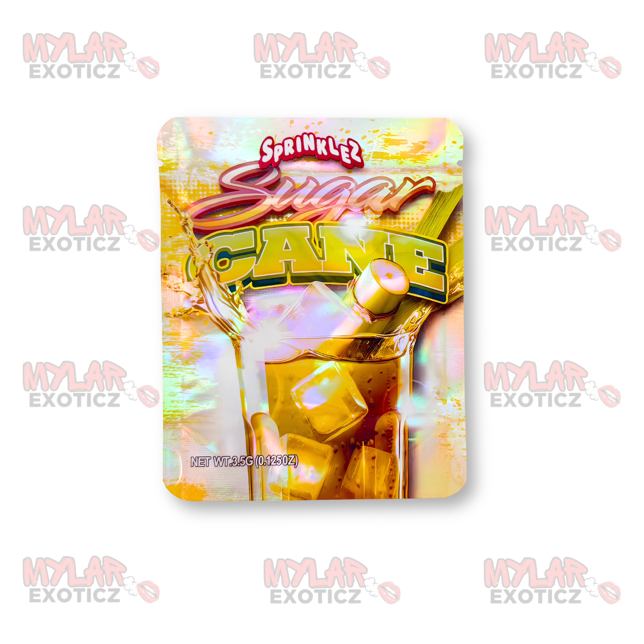 Sprinklez Sugar Cane Mylar Bags | 3.5g Exotic Resealable Storage Bags