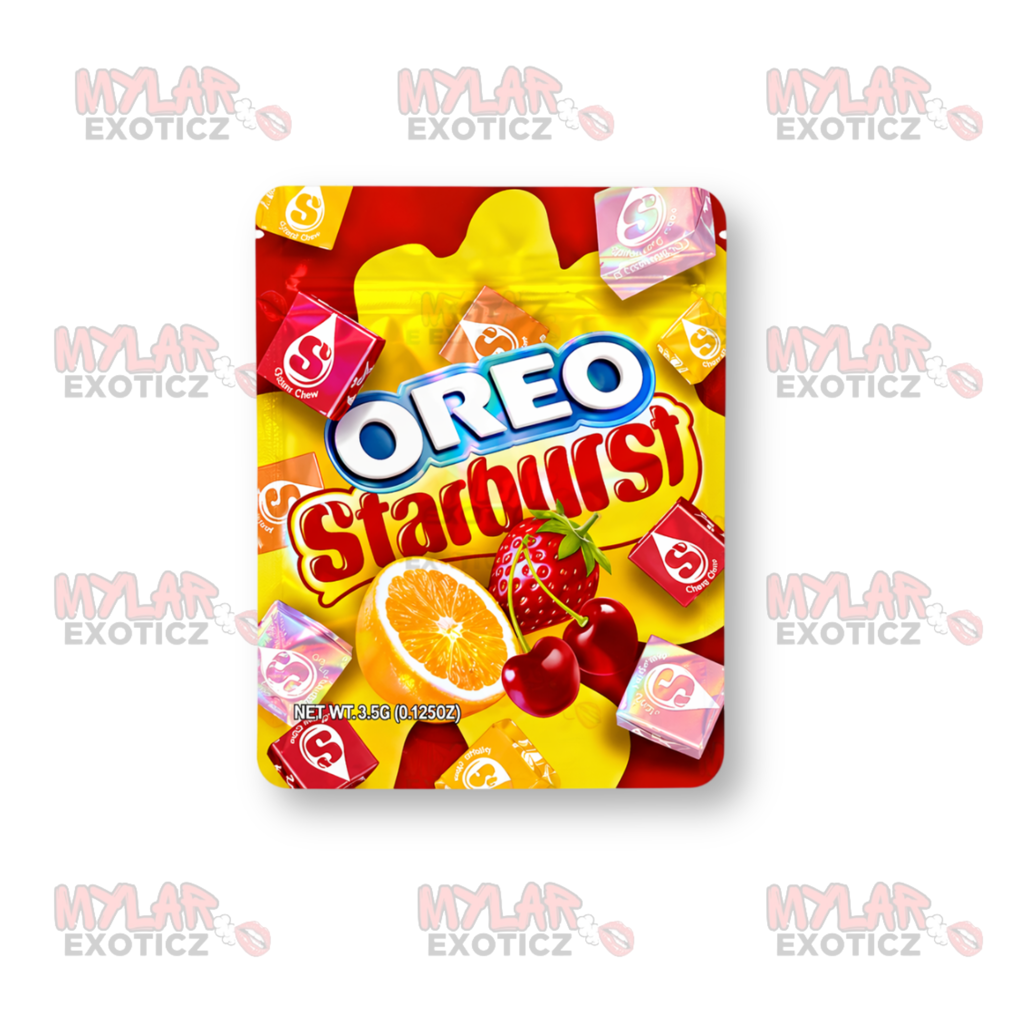 Fruity Cream Cookie Candy Mylar Bags | 3.5g Exotic Resealable Storage Bags
