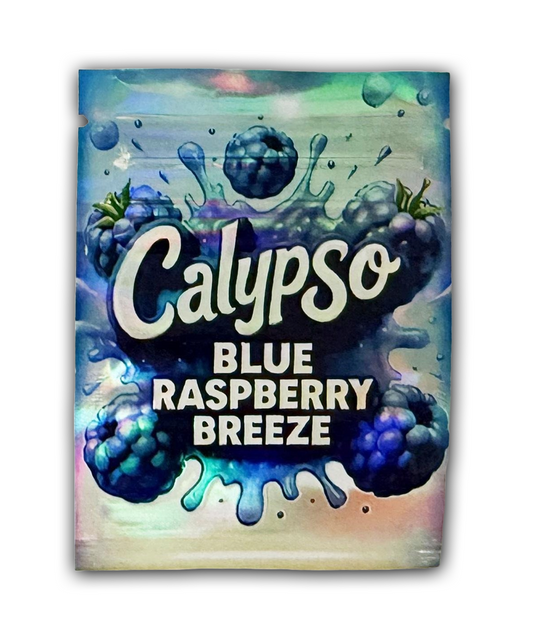 Calypso Blue Raspberry Edition — 100pc Mylar Bag Set (Holographic Candy Cartoon Series) 🔵🍇💥 Mylar Exoticz
