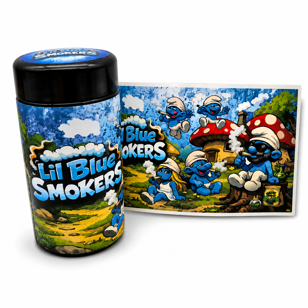 Lil Blue Smokers Miron Jars | 10 Pack Premium UV-Protective Storage Jars