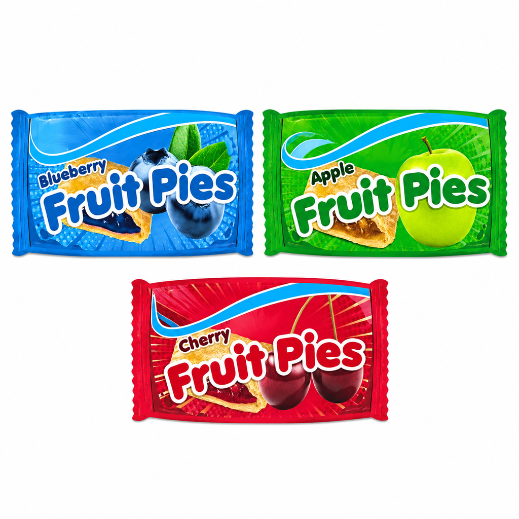 Fruit Pies Mylar Bags | Choose Your Design | 3.5g Exotic Die Cut Resealable Storage Bags