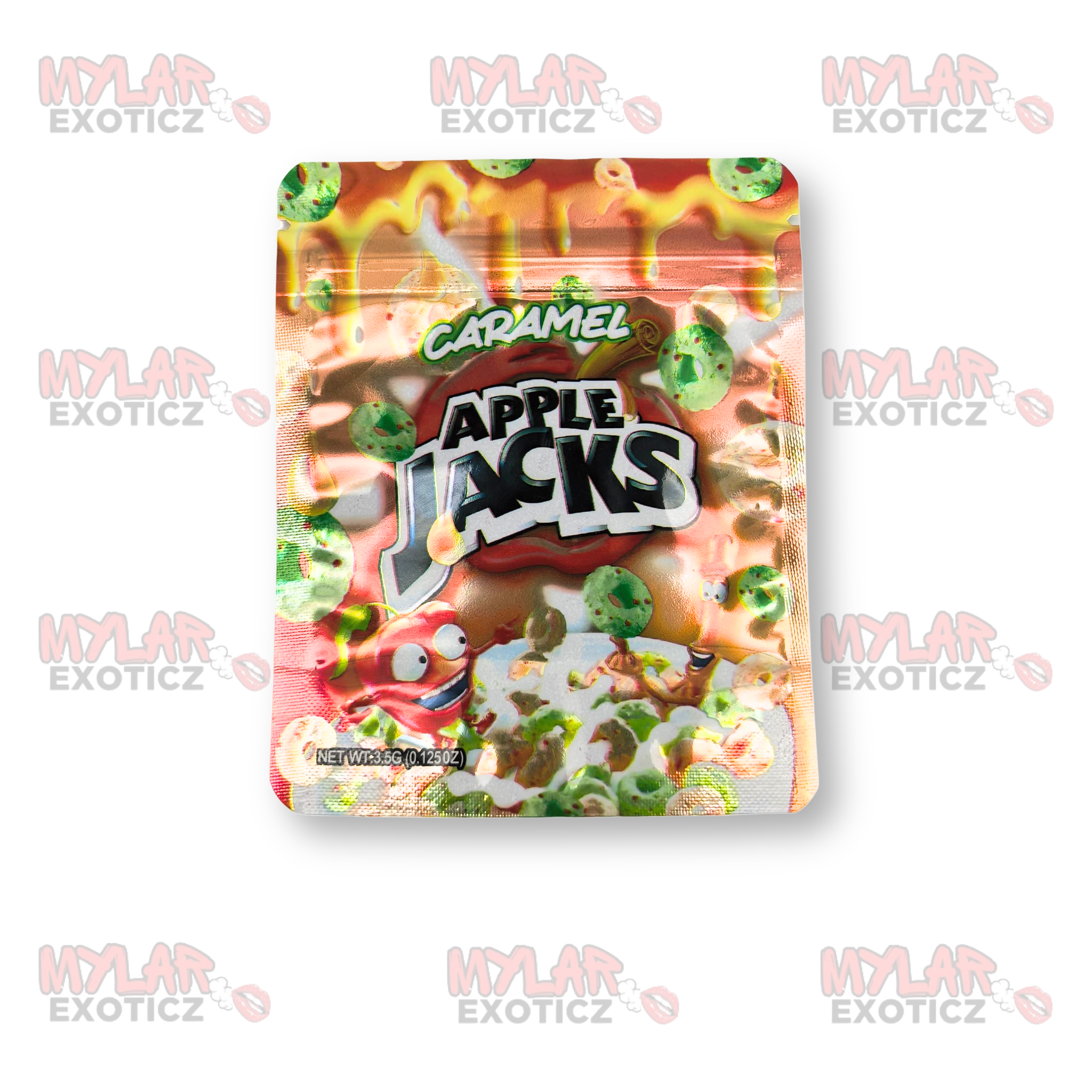 Caramel Apple Crunch Loop Bags Mylar Bags 3.5g Exotic Resealable Storage Bags