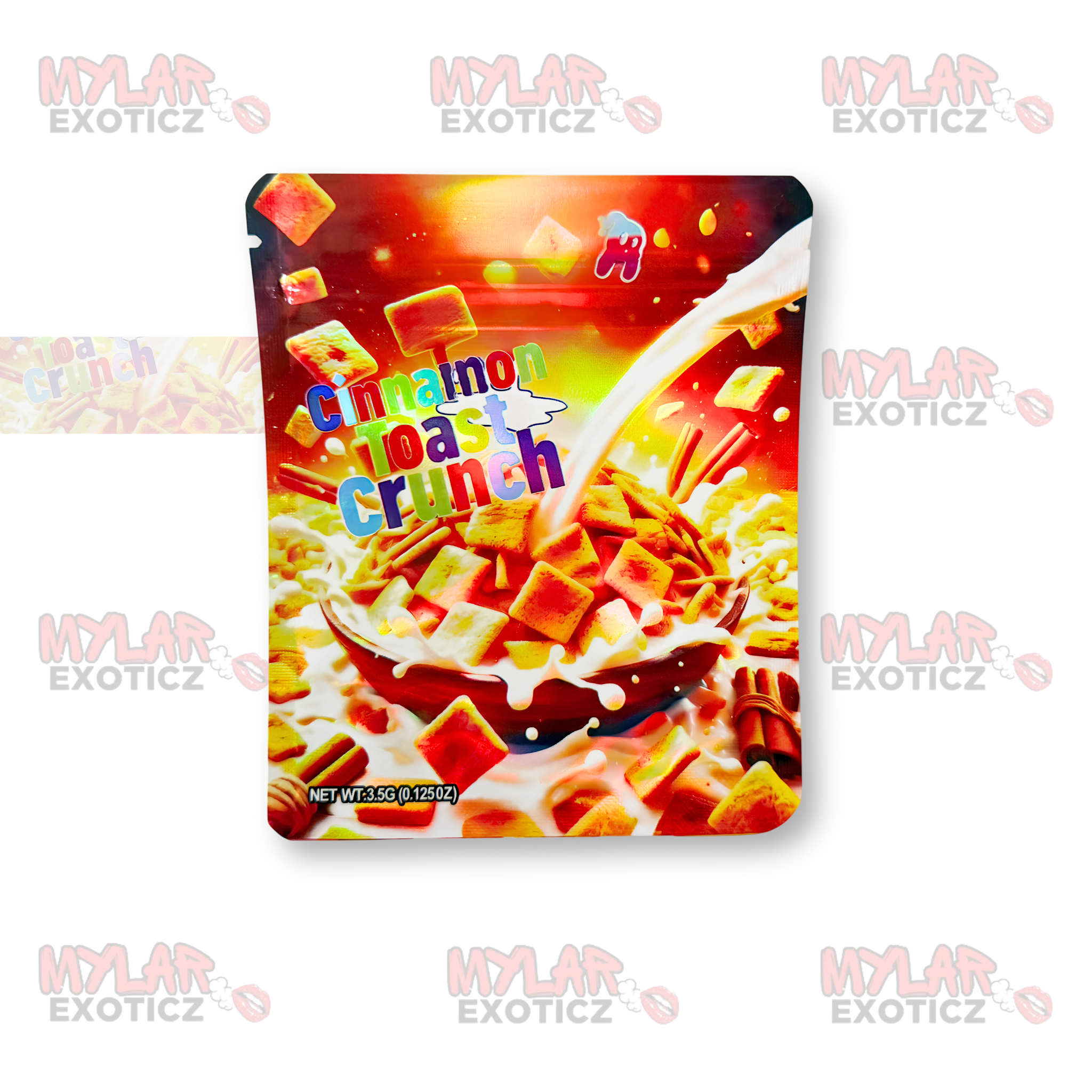 Cinnamon Toast Crunch Mylar Bags | 3.5g Exotic Resealable Storage Bags