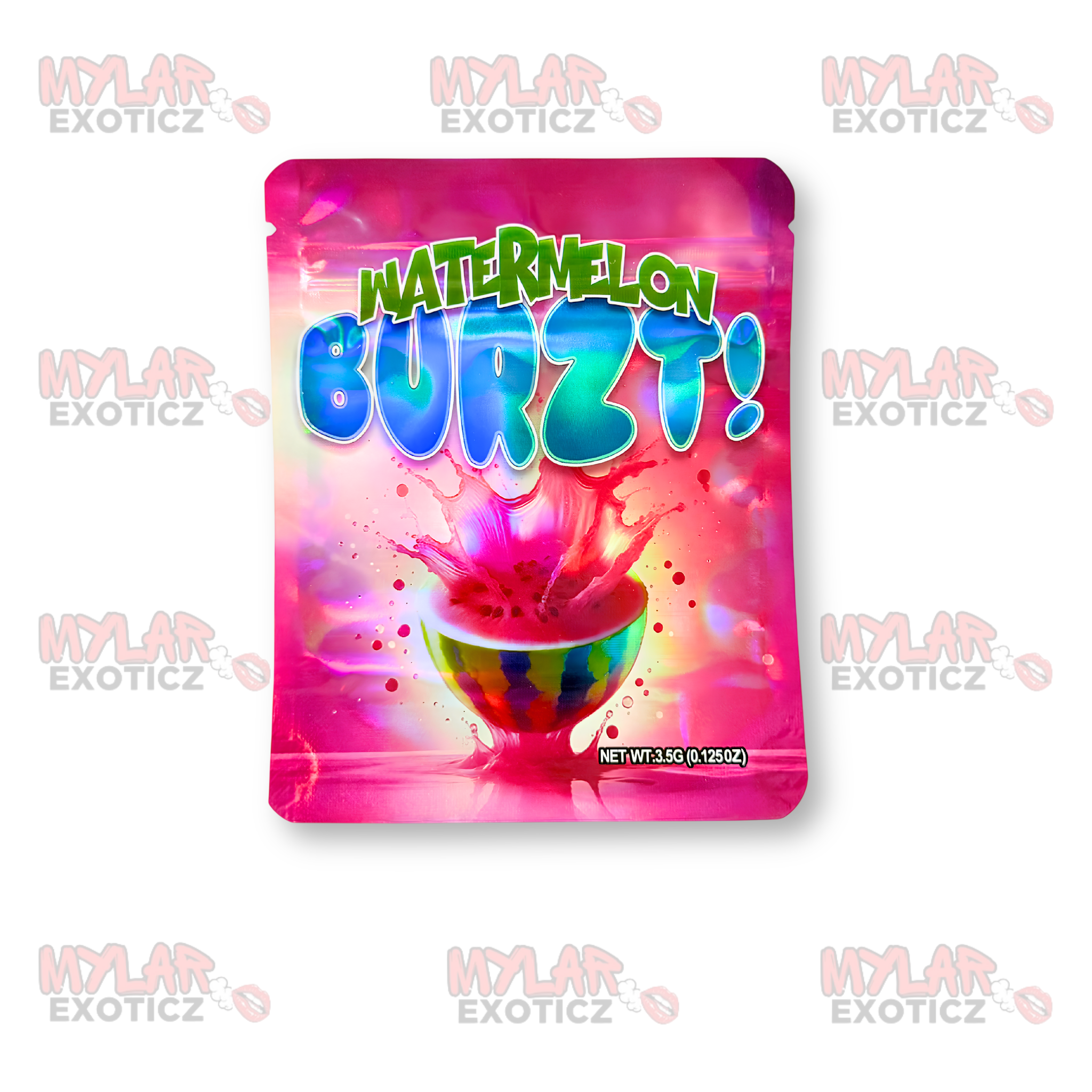 Watermelon Burzt! Mylar Bags | 3.5g Exotic Resealable Storage Bags