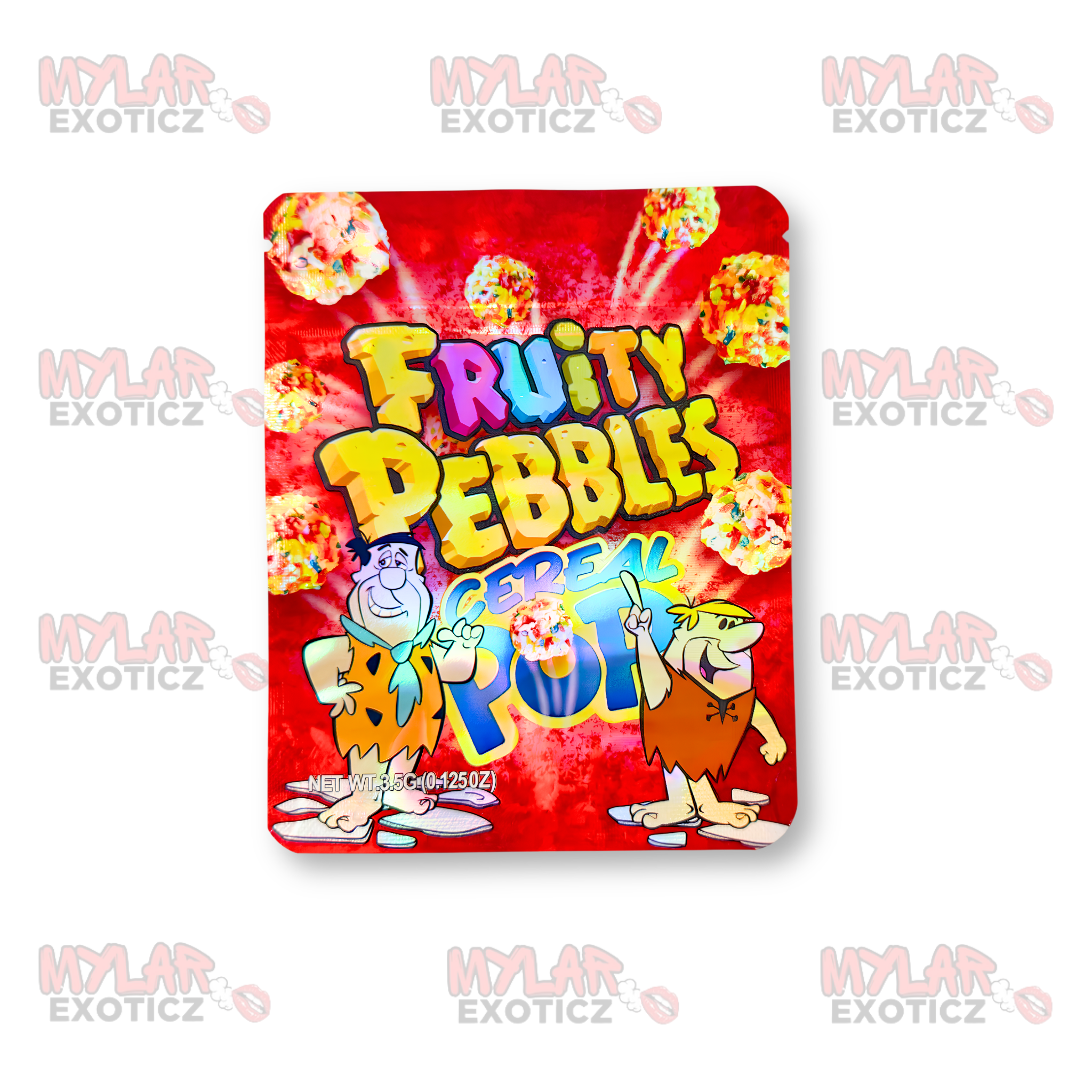 Fruity Pebbles Cereal Pop Mylar Bags | 3.5g Exotic Resealable Storage Bags