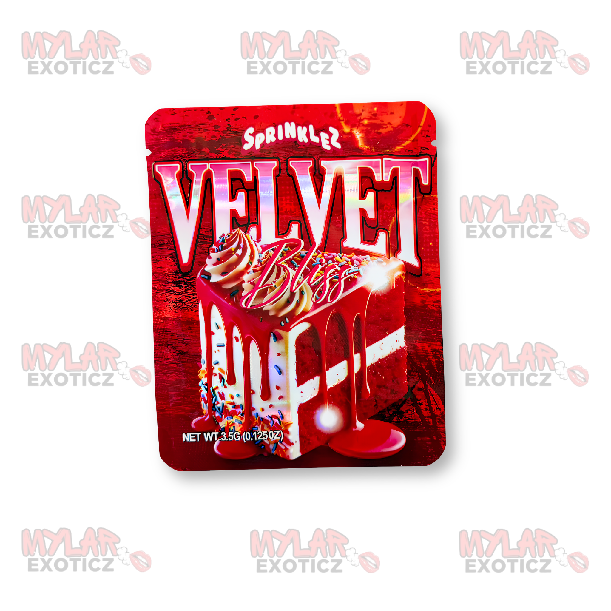 Sprinklez Velvet Bliss Mylar Bags | 3.5g Exotic Resealable Storage Bags