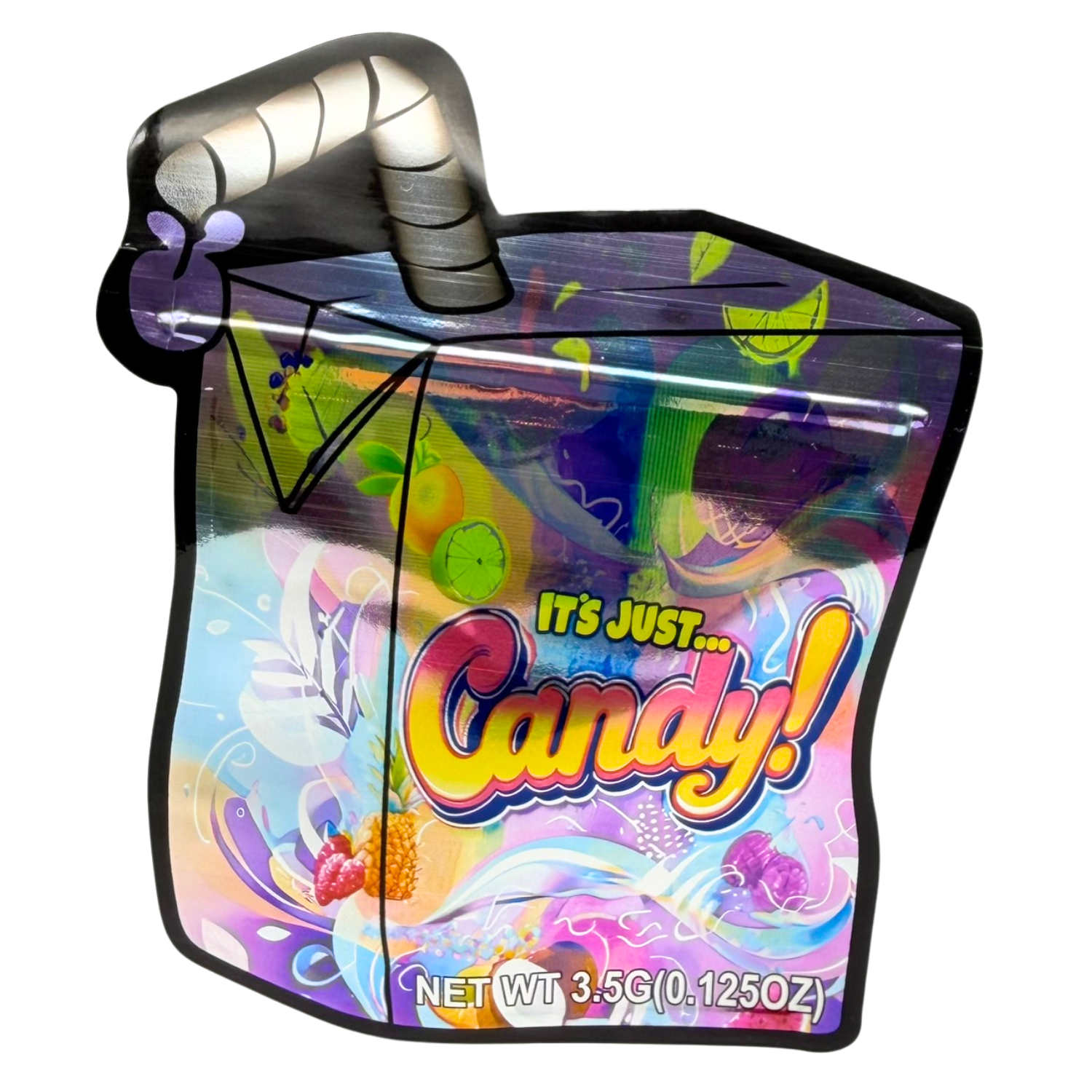 Juice Box Straw Mylar Bags | Choose Your Design | 3.5g Exotic Die Cut Resealable Storage Bags