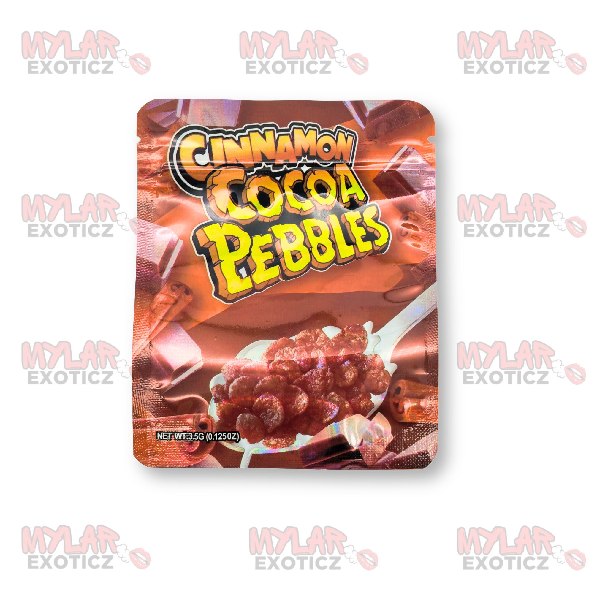 Cinnamon Chocolate Stone Crunch Bags Mylar Bags 3.5g Exotic Resealable Storage Bags