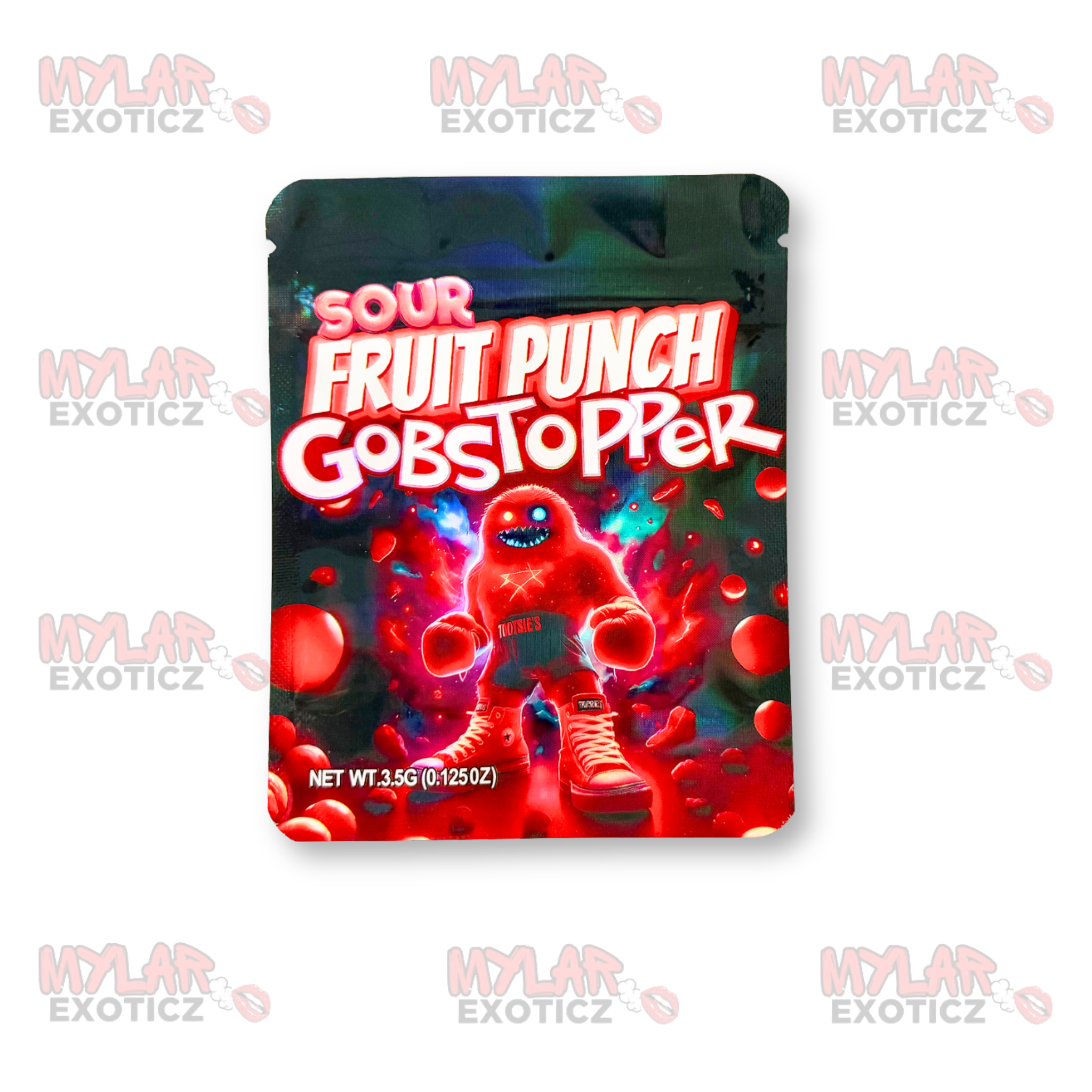 Sour Fruit Punch Gobstopper Mylar Bags | 3.5g Exotic Resealable Storage Bags