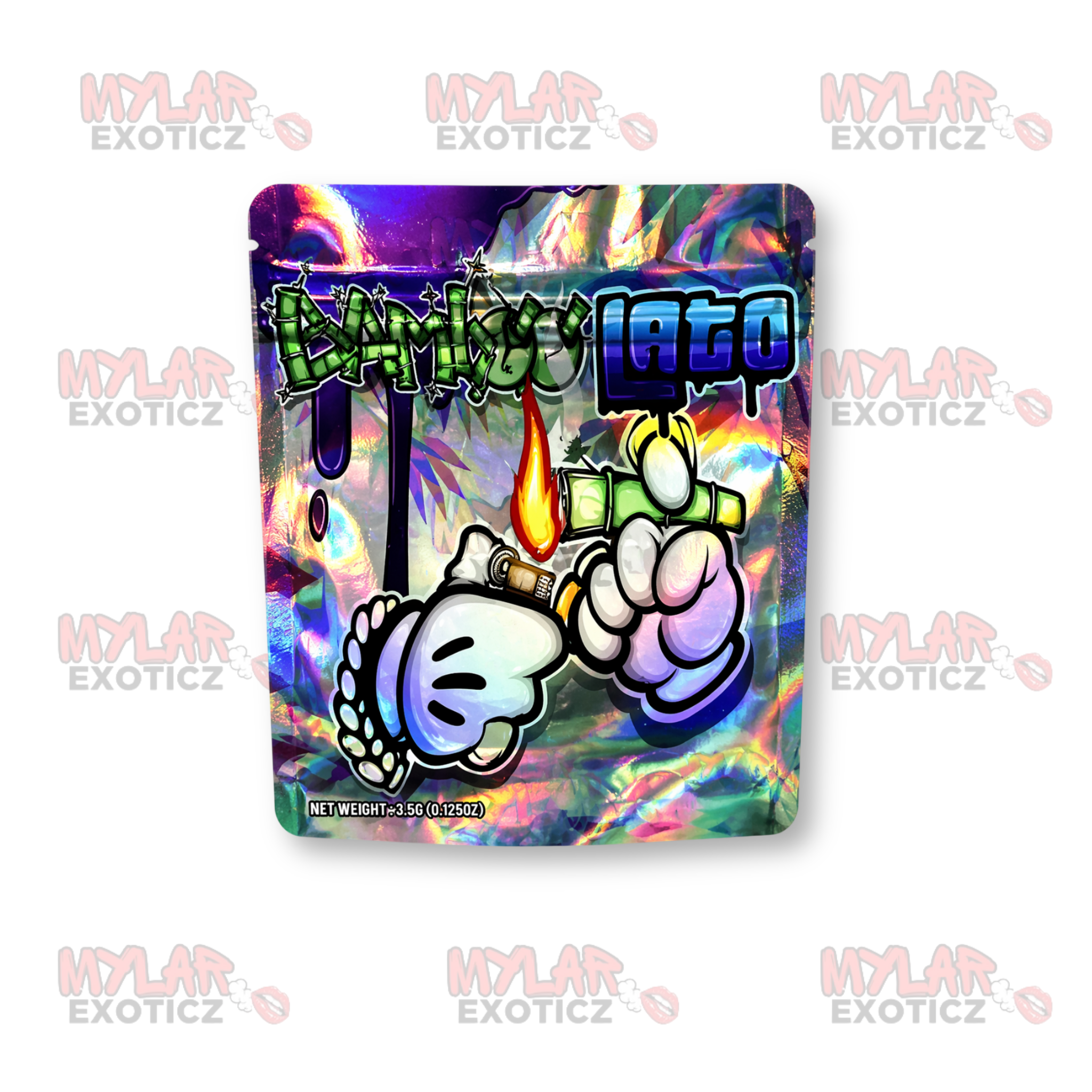 Bambo Lato Mylar Bags | 3.5g Exotic Resealable Storage Bags