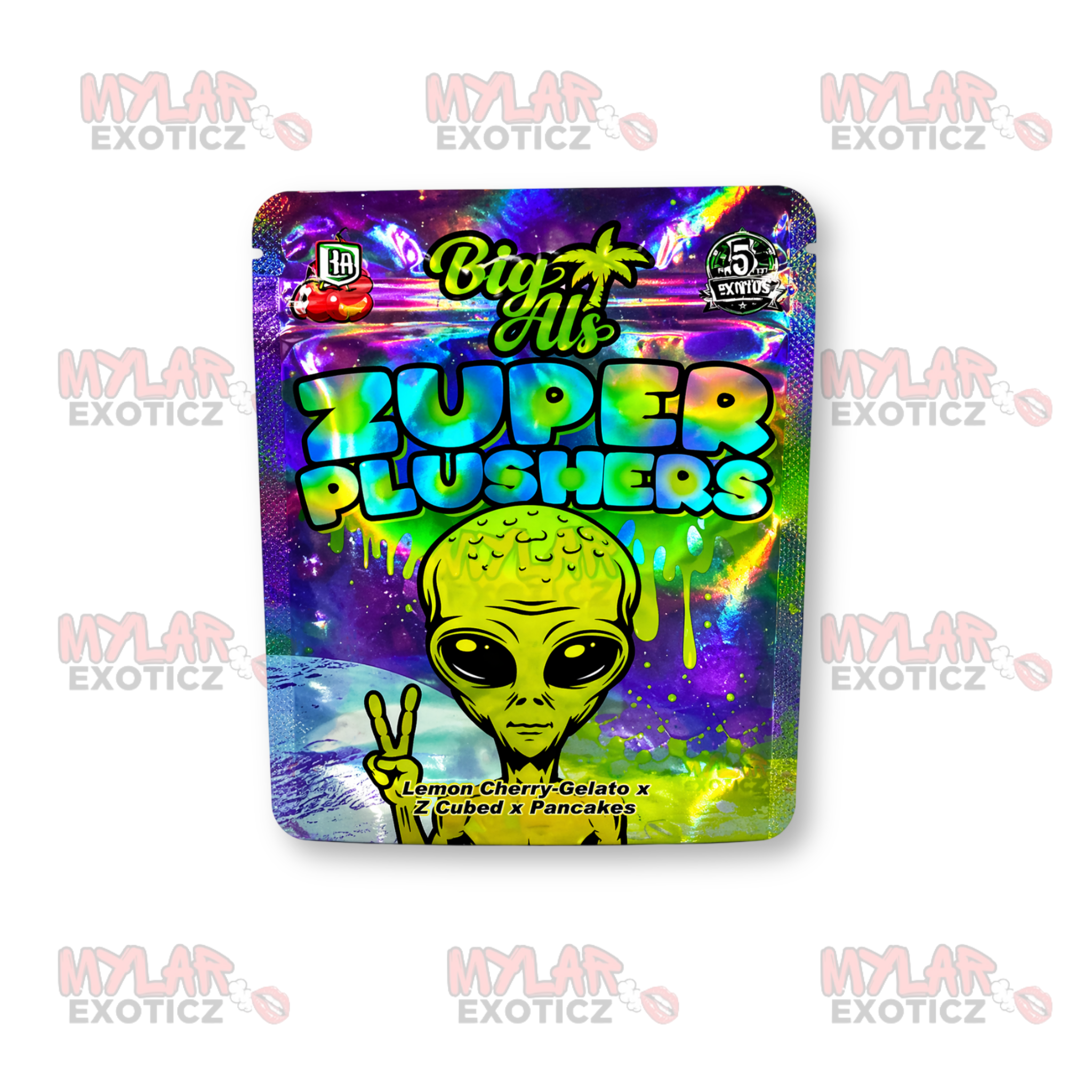 Zuper Plushers Mylar Bags | 3.5g Exotic Resealable Storage Bags
