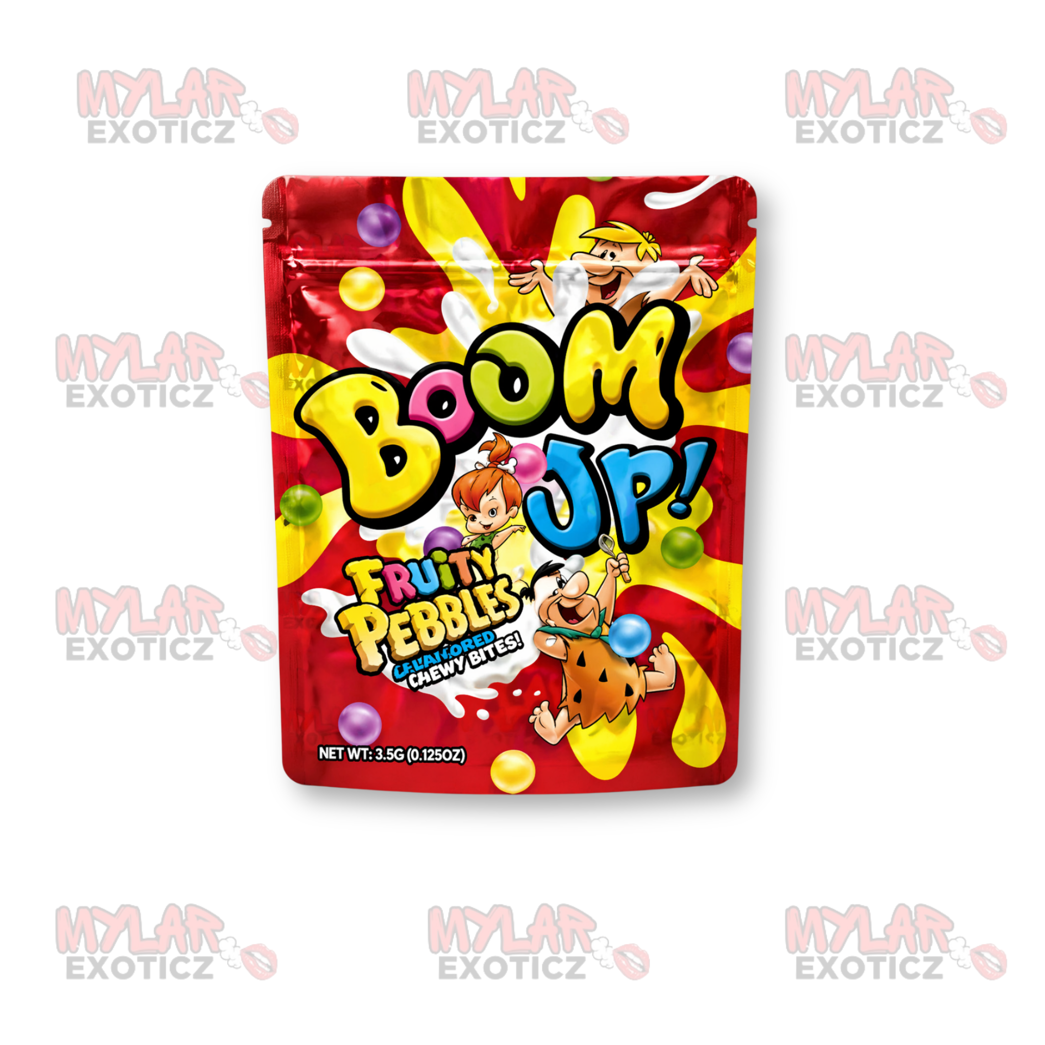 Boom Up Fruity Cereal Crunch Mylar Bags | 3.5g Exotic Resealable Storage Bags