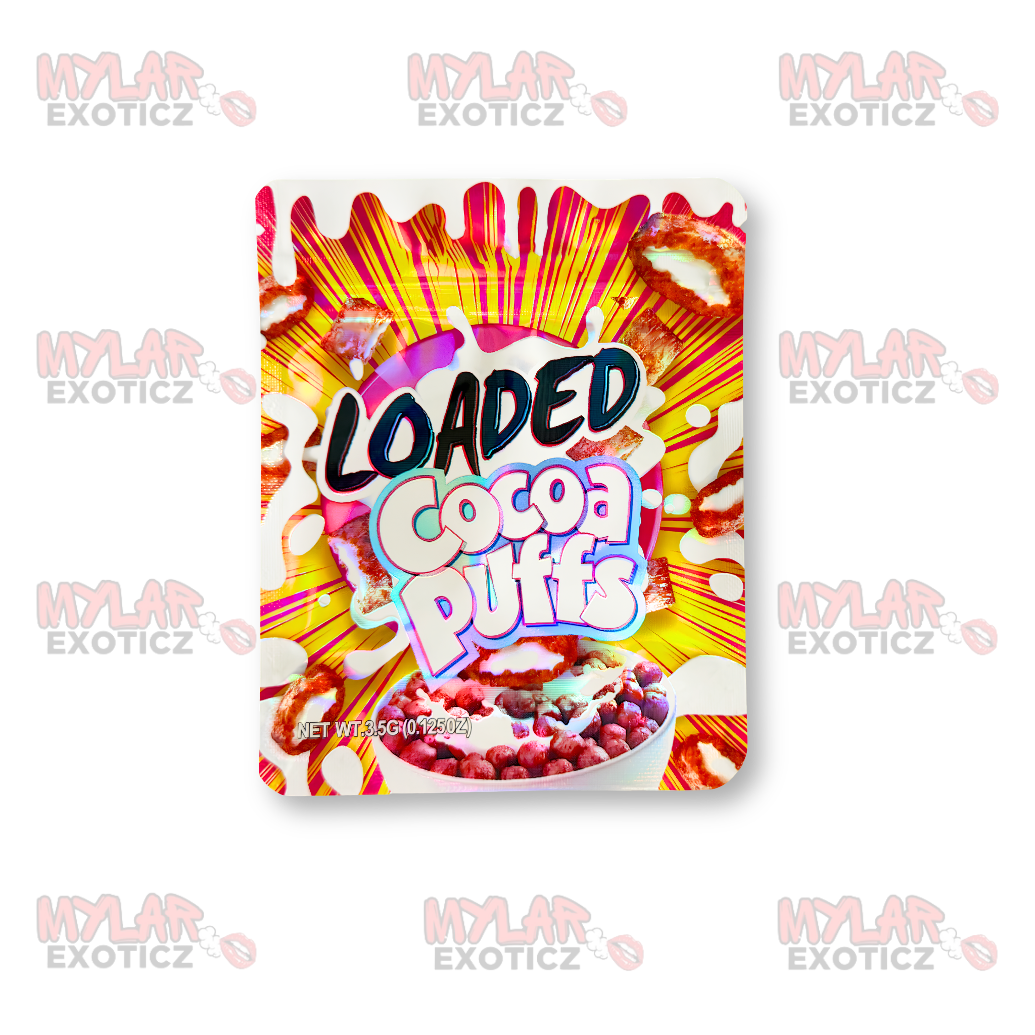 Loaded Cocoa Puffs Mylar Bags | 3.5g Exotic Resealable Storage Bags