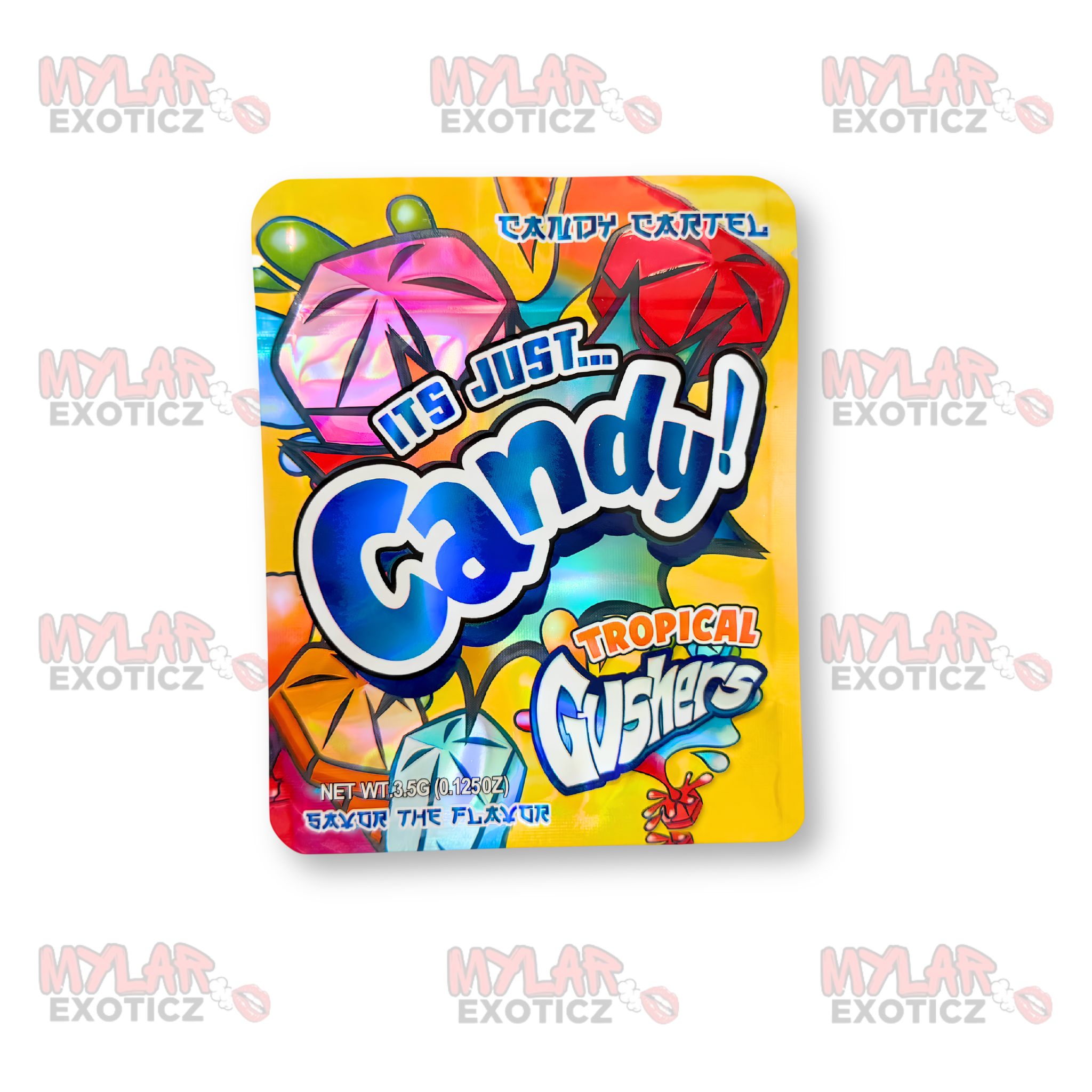 Candy Cartel Tropical Gushers Mylar Bags | 3.5g Exotic Resealable Storage Bags