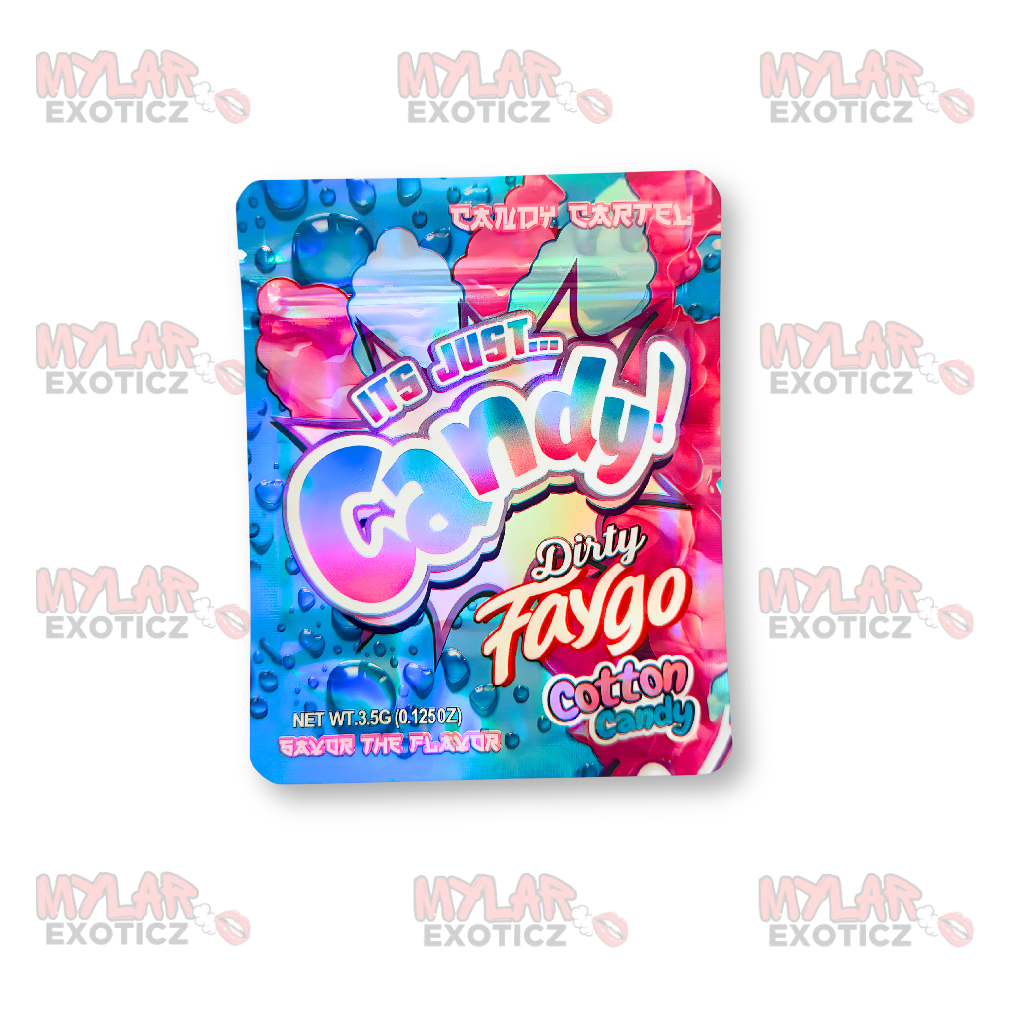 Candy Cartel Dirty Faygo Cotton Candy Mylar Bags | 3.5g Exotic Resealable Storage Bags