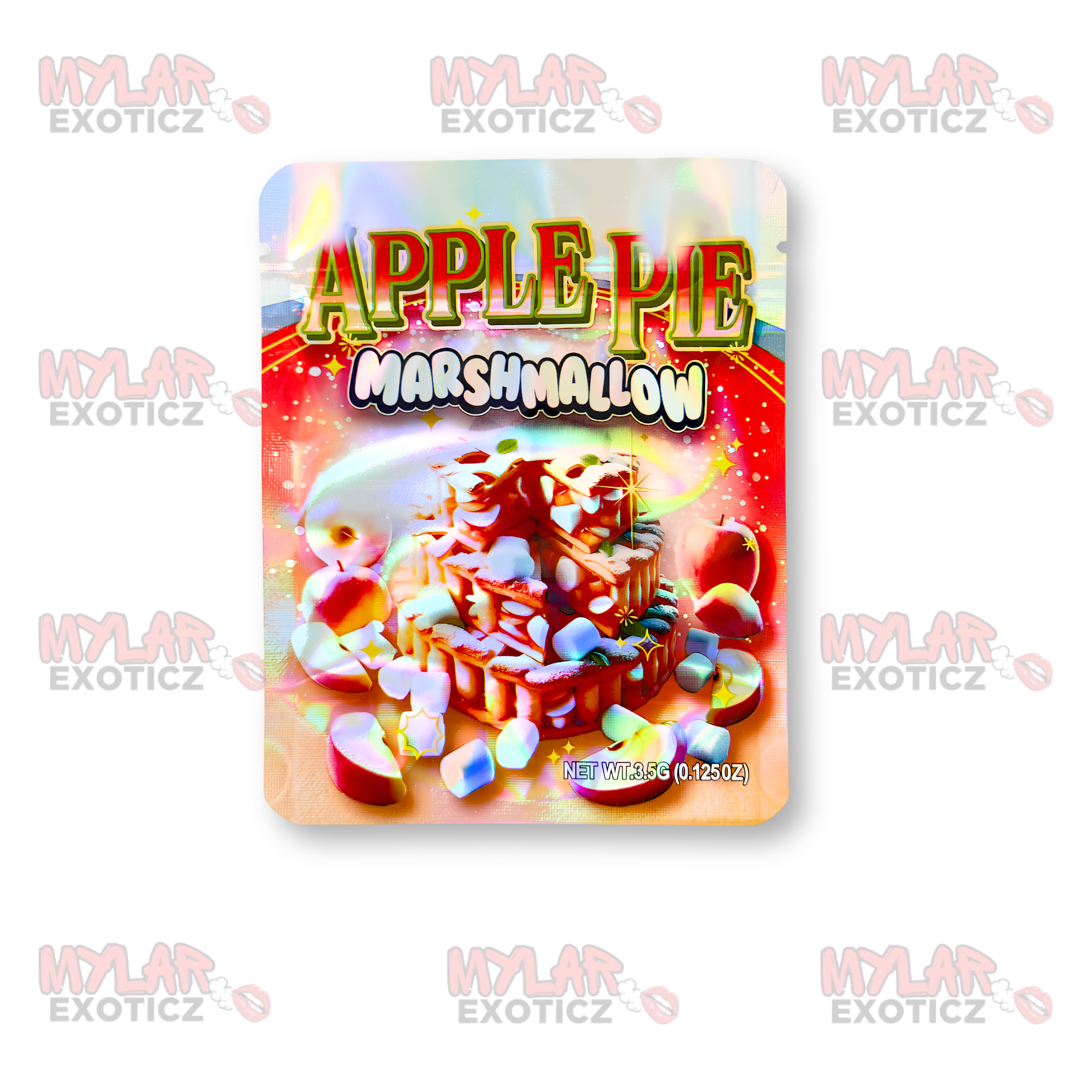 Apple Pie Marshmallow Mylar Bags | 3.5g Exotic Resealable Storage Bags