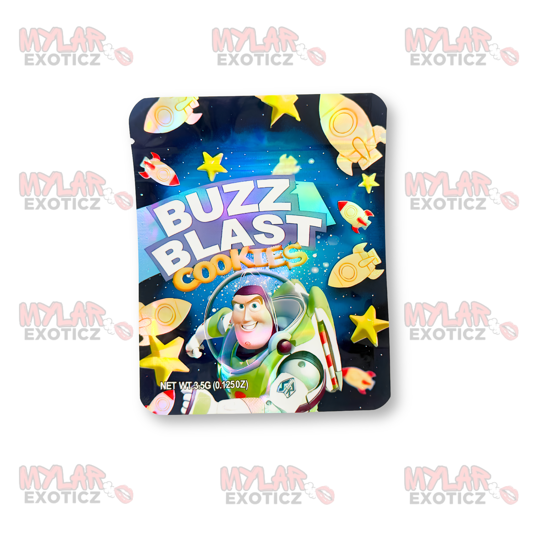 Buzz Blast Cookies Mylar Bags | 3.5g Exotic Resealable Storage Bags