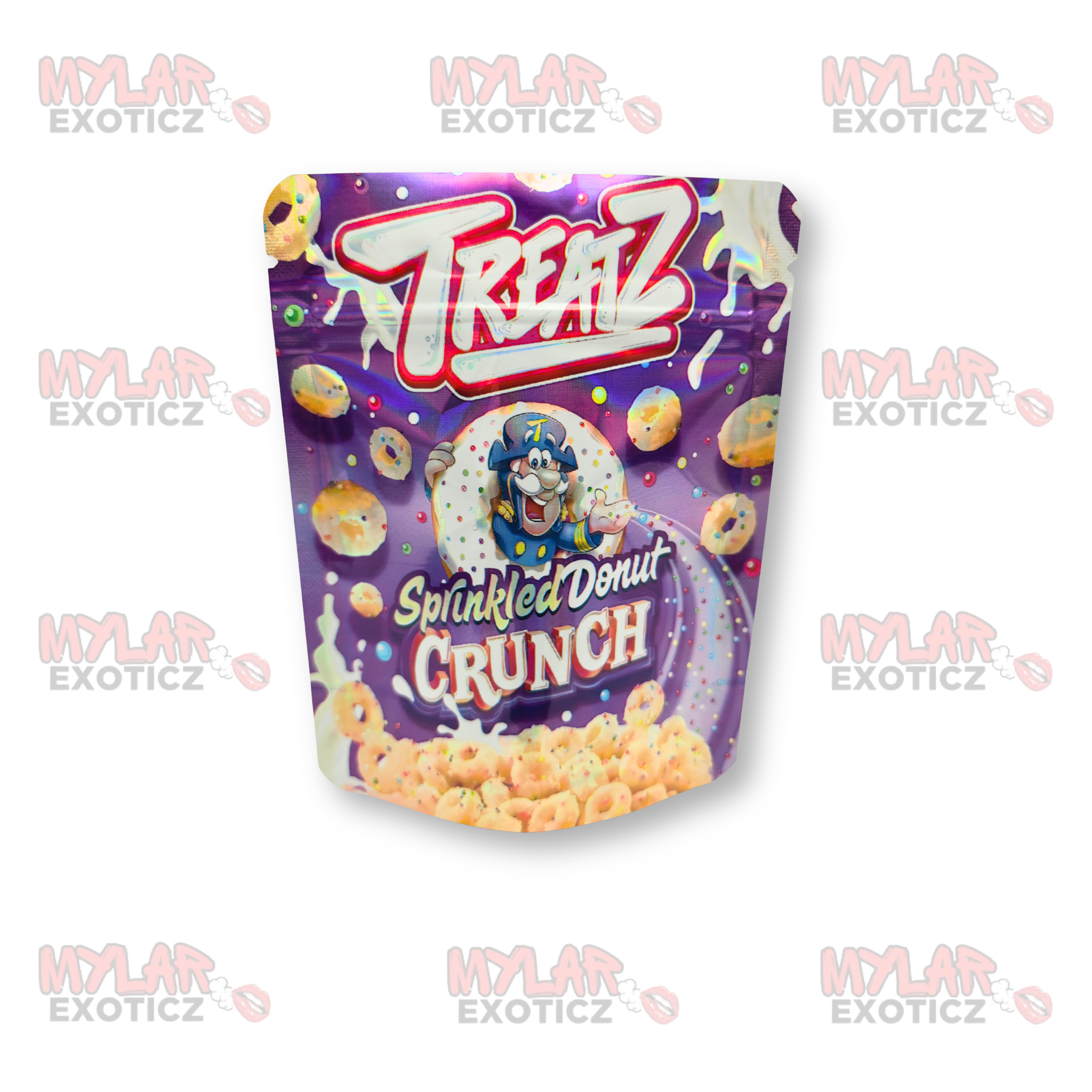 Treatz Sprinkled Donut Crunch Mylar Bags | 3.5g Exotic Resealable Storage Bags