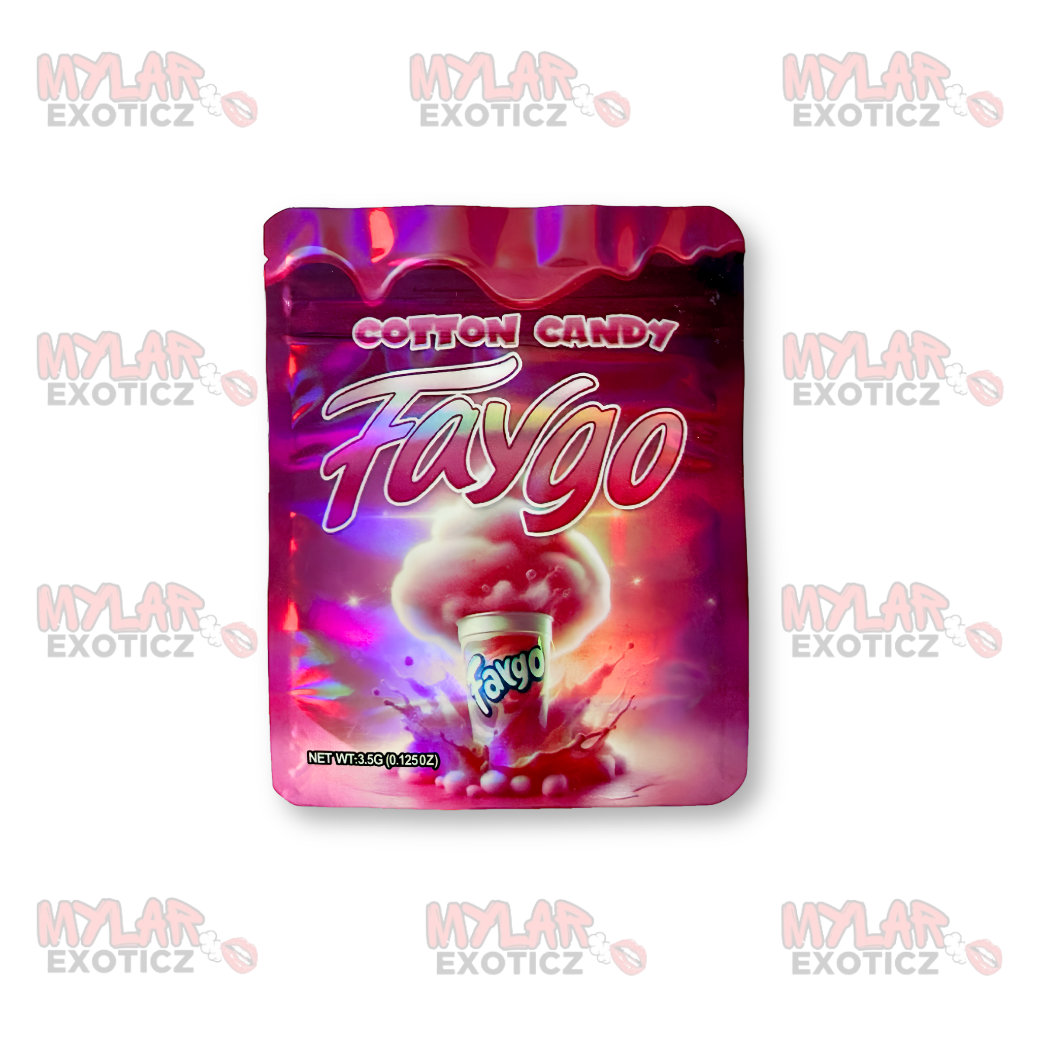 Faygo Cotton Candy Mylar Bags | 3.5g Exotic Resealable Storage Bags