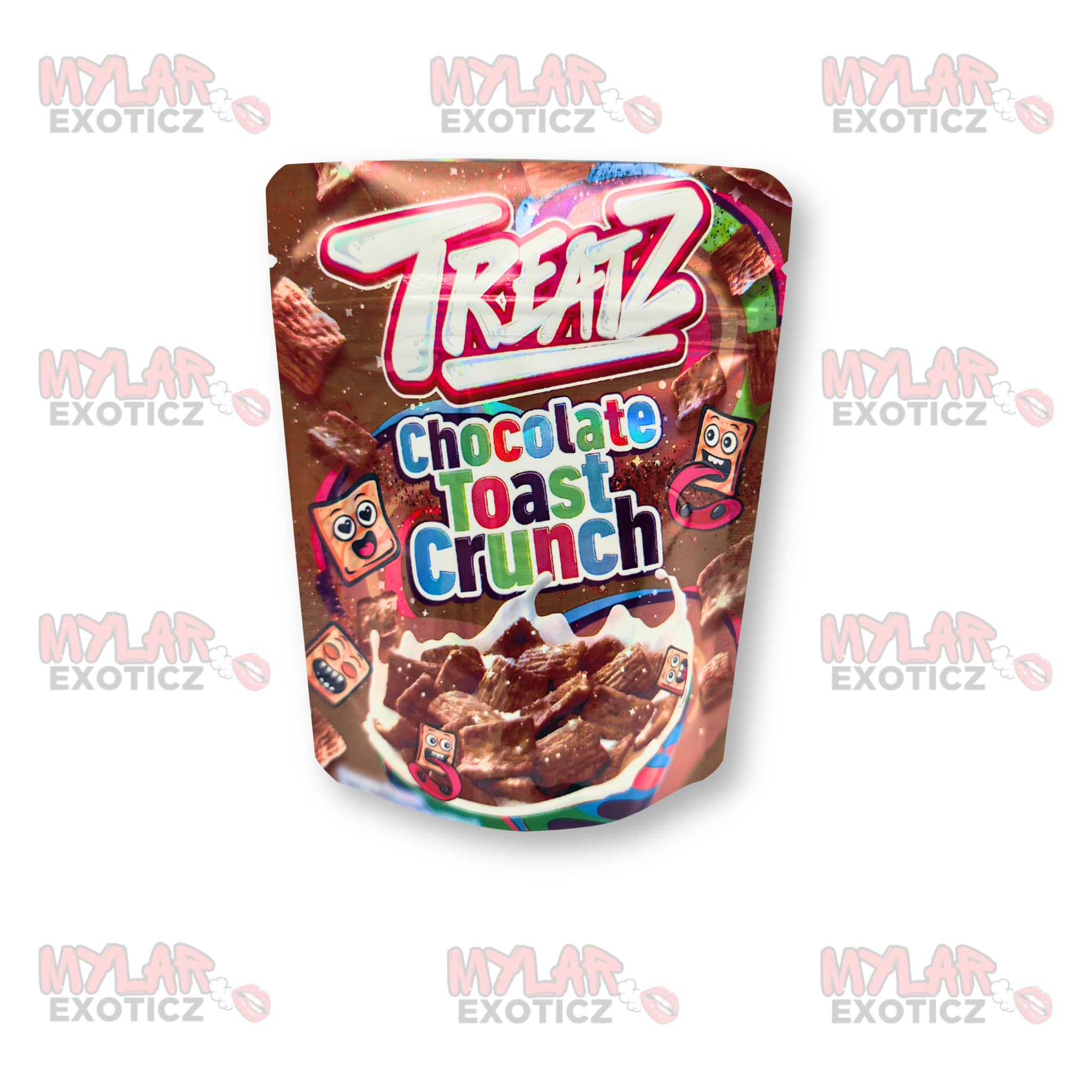Treatz Chocolate Toast Crunch Mylar Bags | 3.5g Exotic Resealable Storage Bags