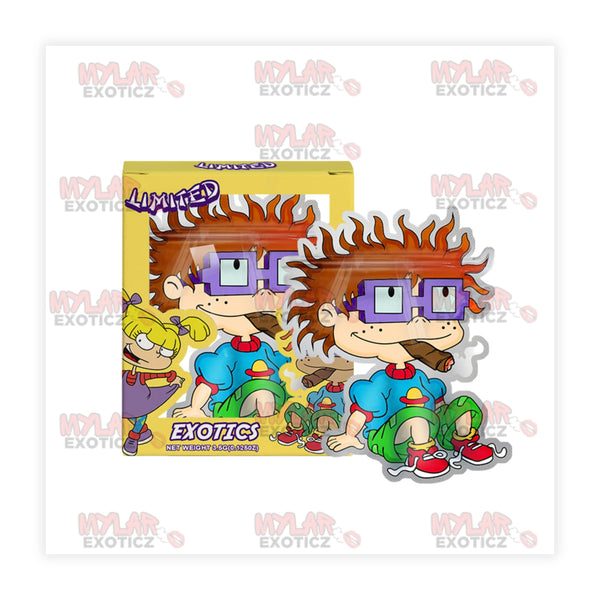 Exotics Cartoon Mylar Bags + Matching Window Boxes | 3.5g Exotic Resealable Storage Set