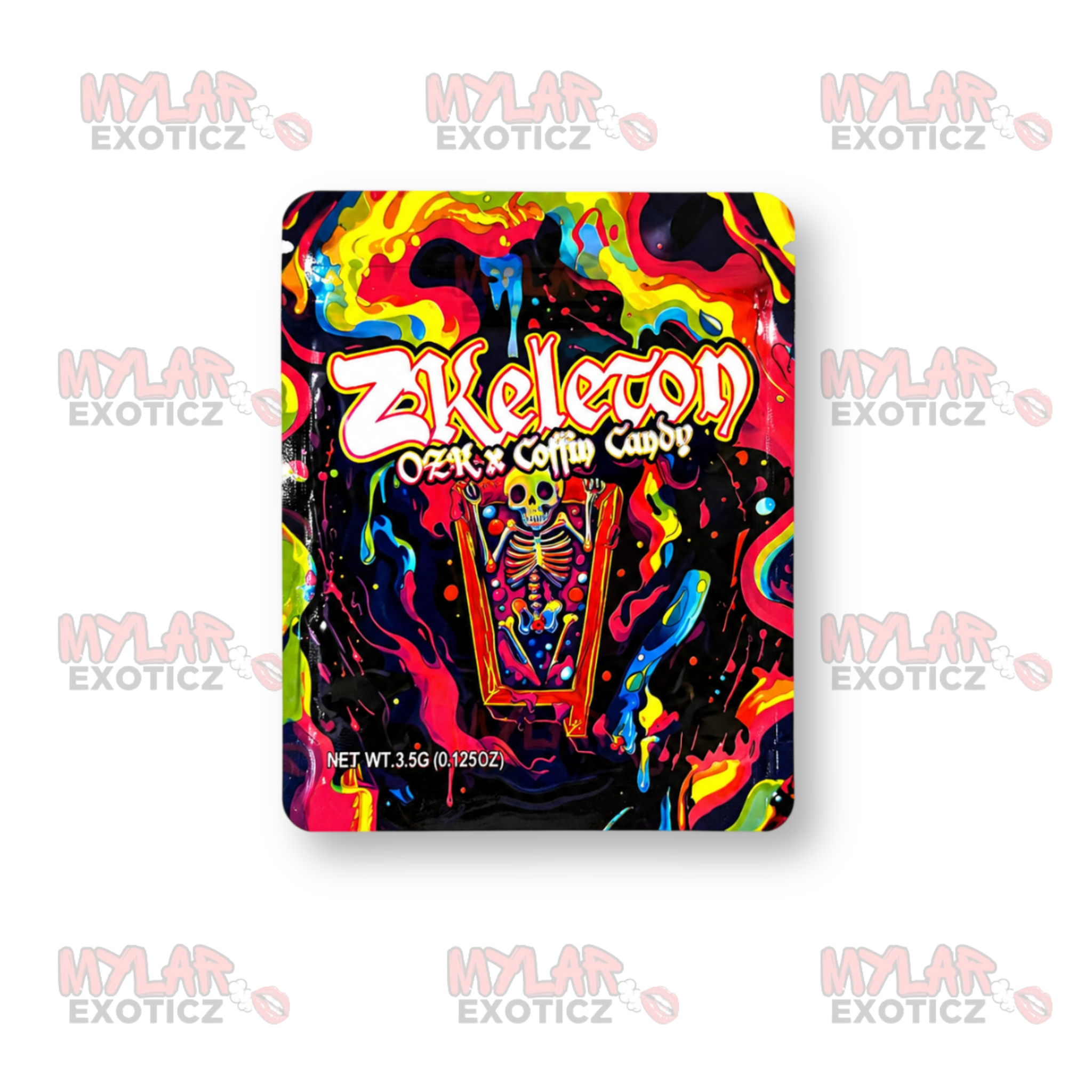 Zkeleton Mylar Bags | 3.5g Exotic Resealable Storage Bags