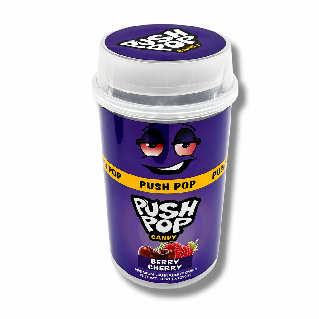 Push Pop Berry Cherry Packaging Containers | 10 Pack Reusable Storage Tubes
