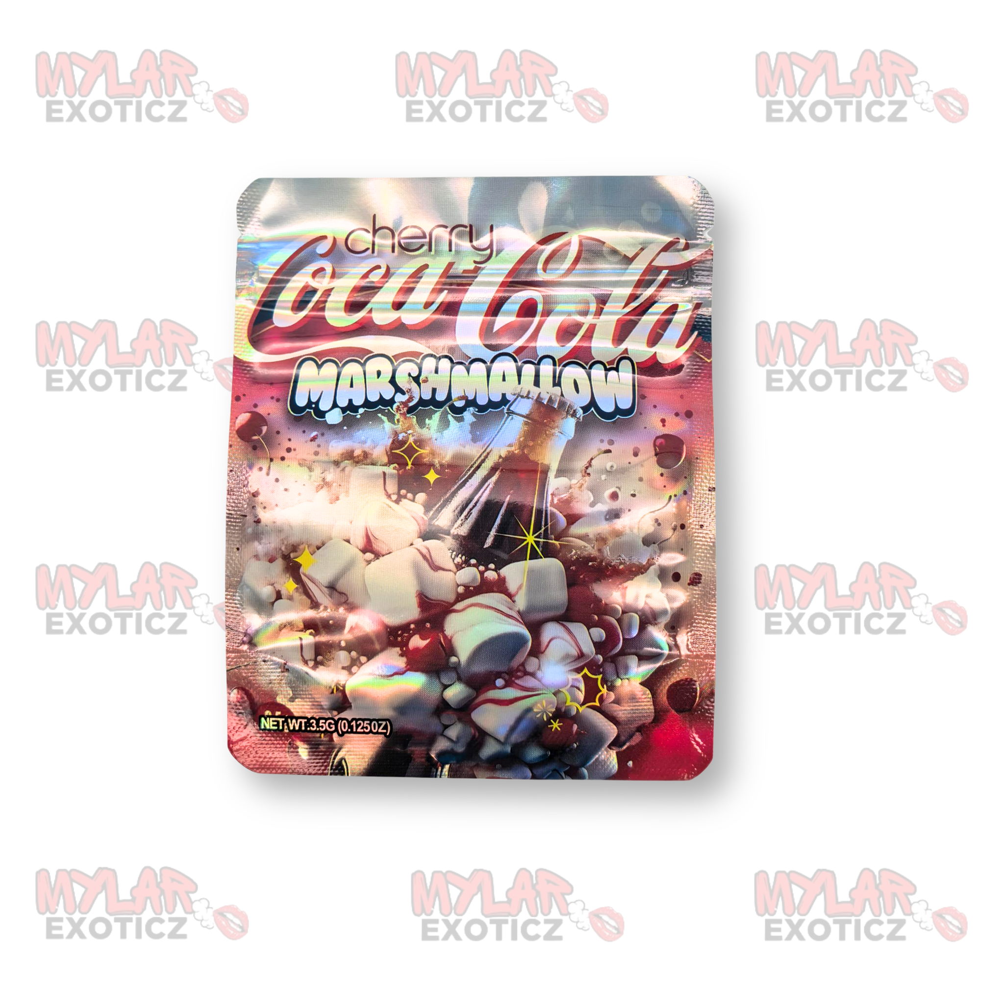 Cherry Marshmallow Midnight Fizz Mylar Bags 3.5g Exotic Resealable Storage Bags