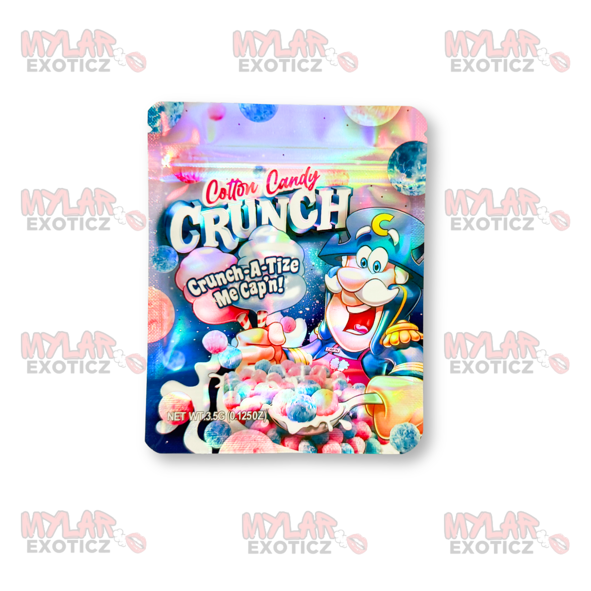 Cotton Candy Crunch Mylar Bags | 3.5g Exotic Resealable Storage Bags