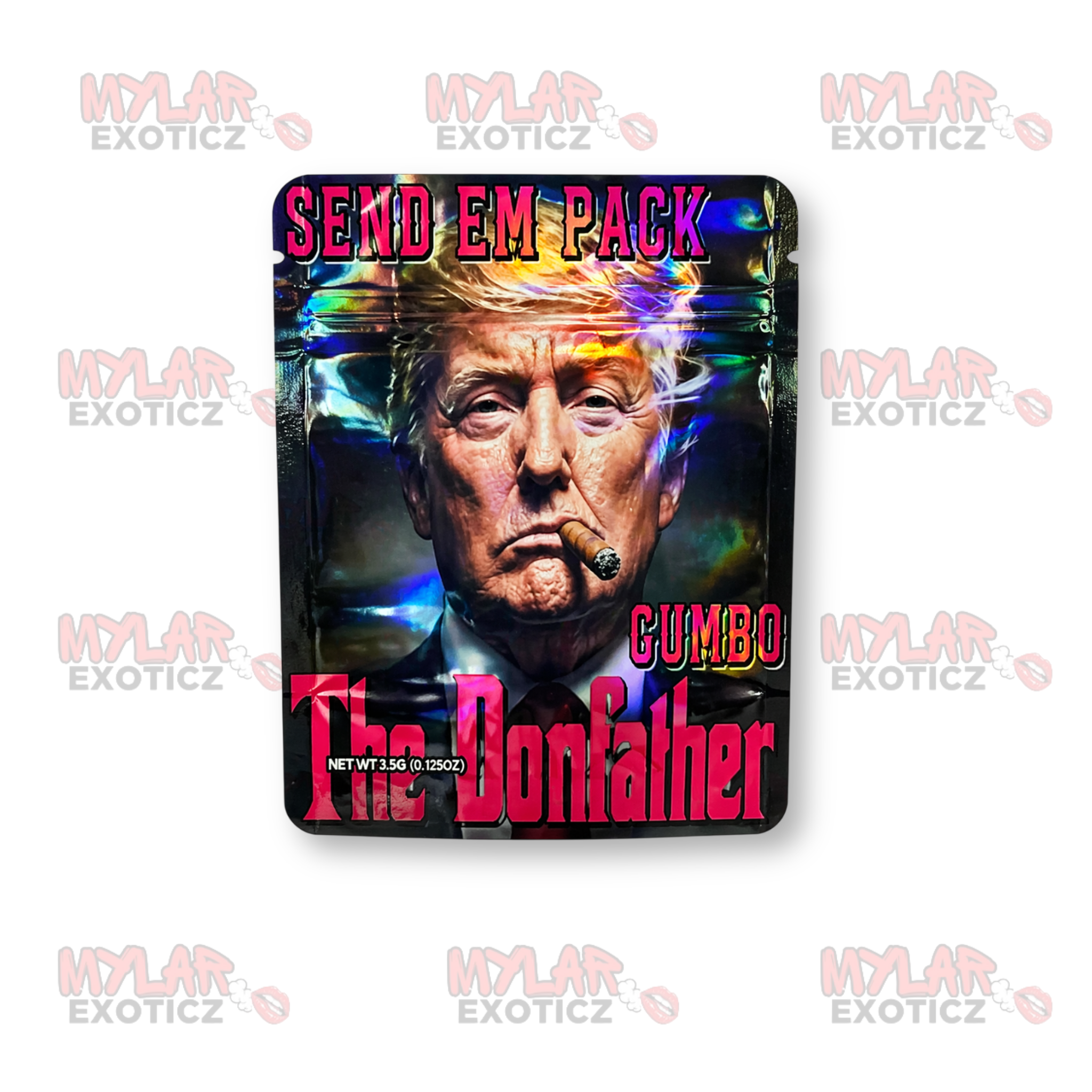 The Don Father Gumbo Mylar Bags | 3.5g Exotic Resealable Storage Bags
